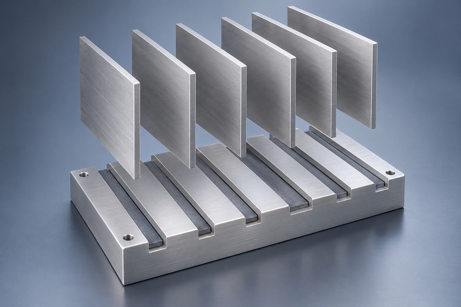 Illustrative adhesive-bonded fins concept, not documentary company or customer photography