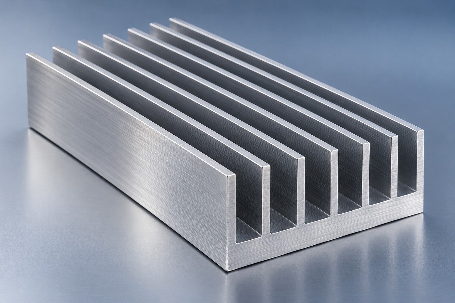 Illustrative integral extruded fins concept, not documentary company or customer photography