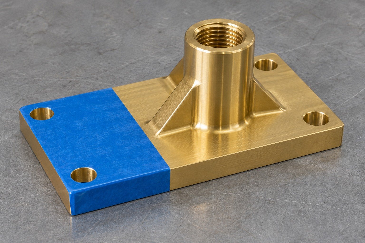Masked brass interface concept — illustrative generated component concept
