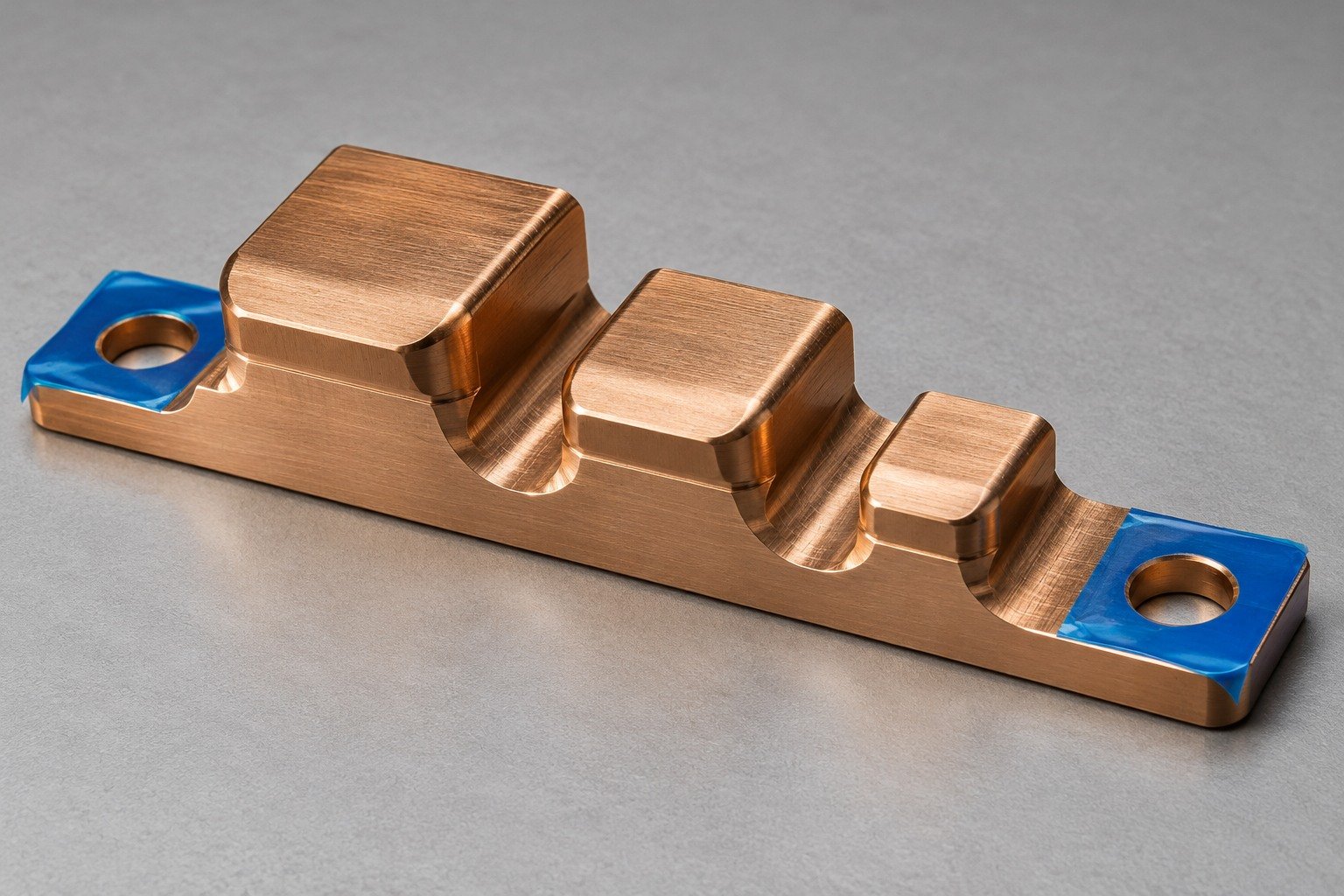 Selective masking review for bronze connector concept — illustrative generated component concept