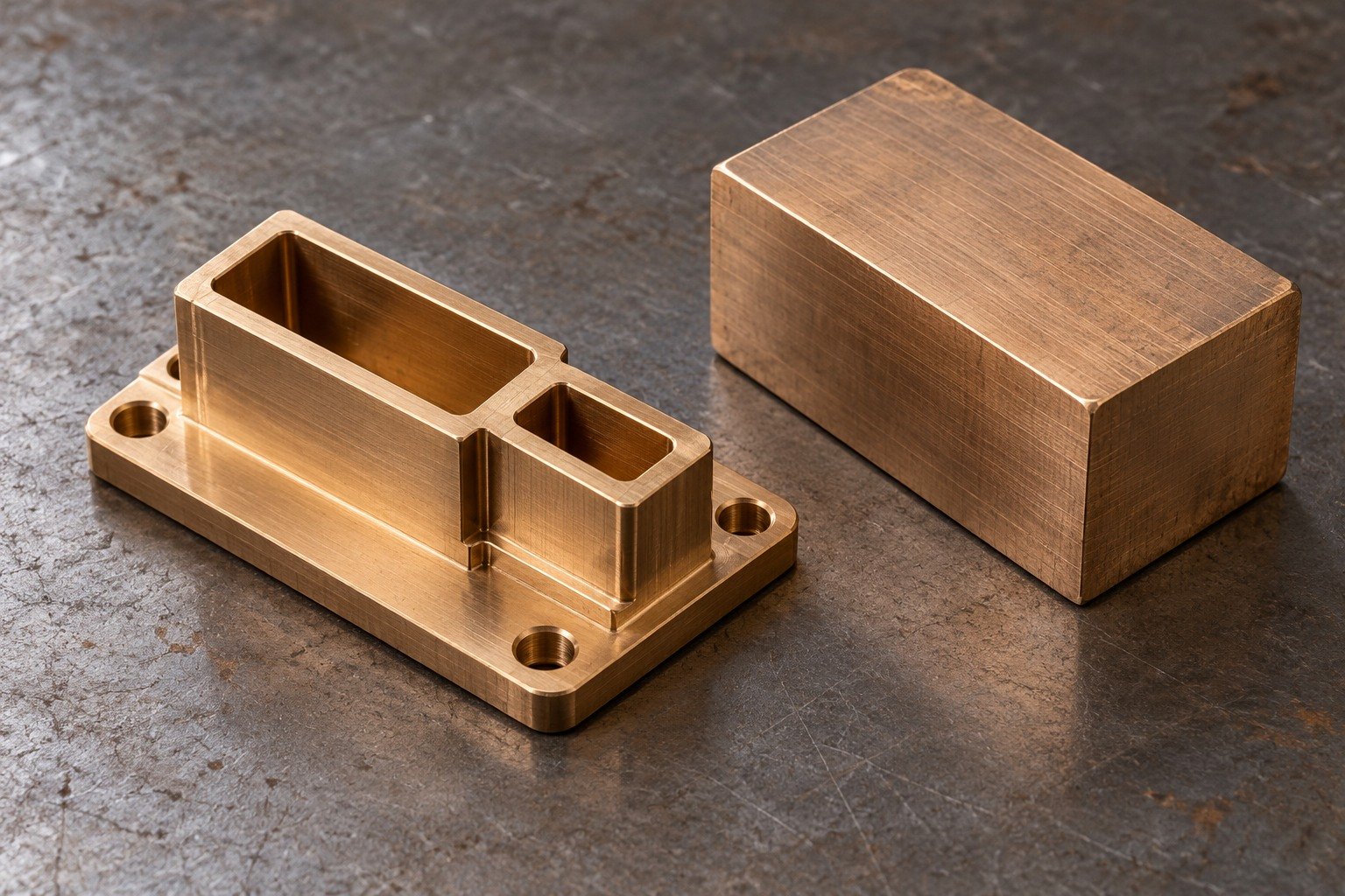 Stock form review for slotted connector insert — illustrative generated component concept