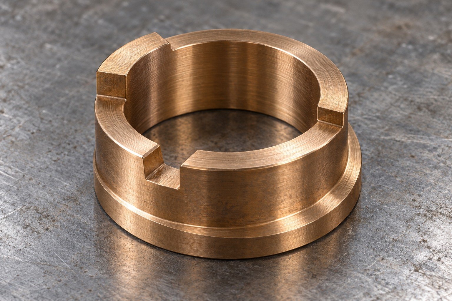 As-machined bronze connector ring concept — illustrative generated component concept