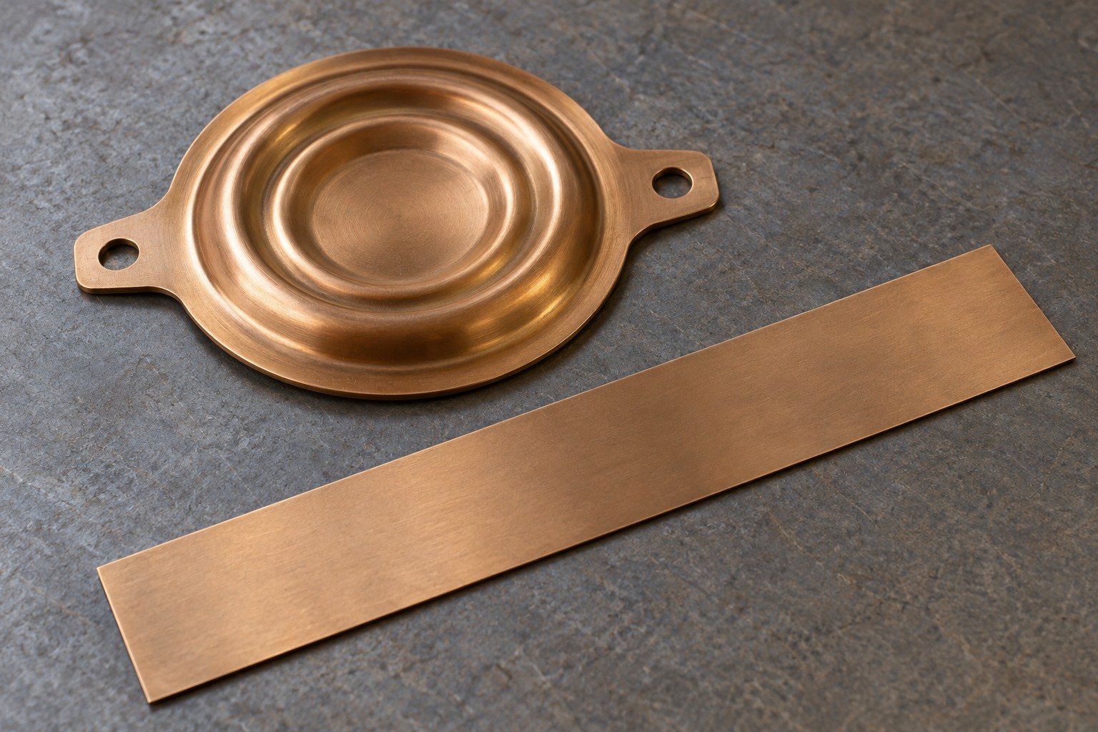 Stock-form review for bronze tabbed diaphragm — illustrative generated component concept