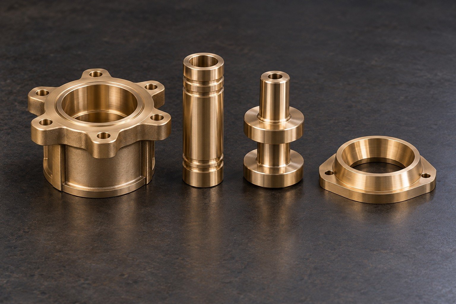 Nickel-aluminum-bronze bushing, valve-guide, pump-spindle and valve-seat concepts — illustrative generated component concept