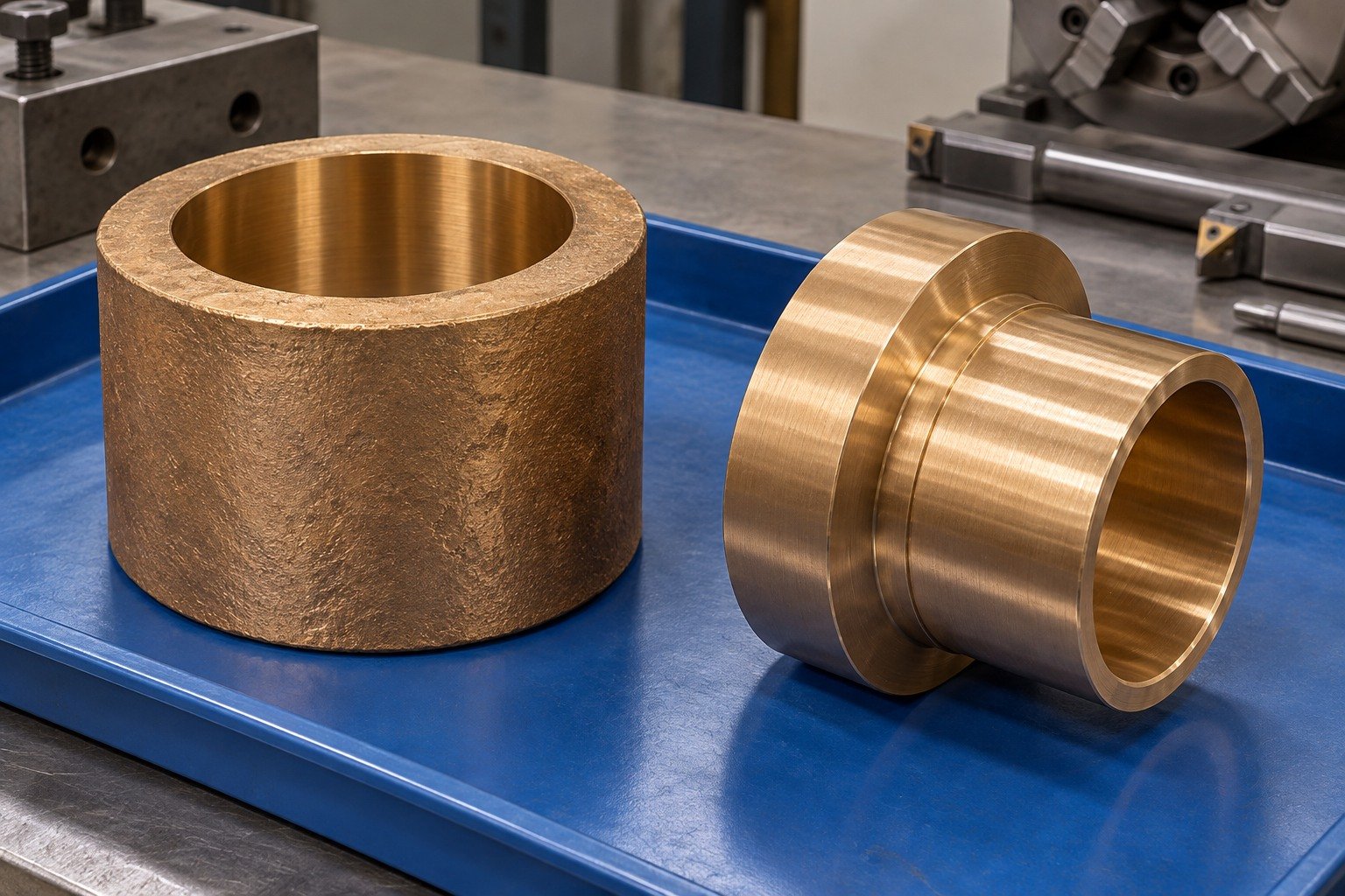 Cast stock route and machining-allowance review — illustrative generated component concept