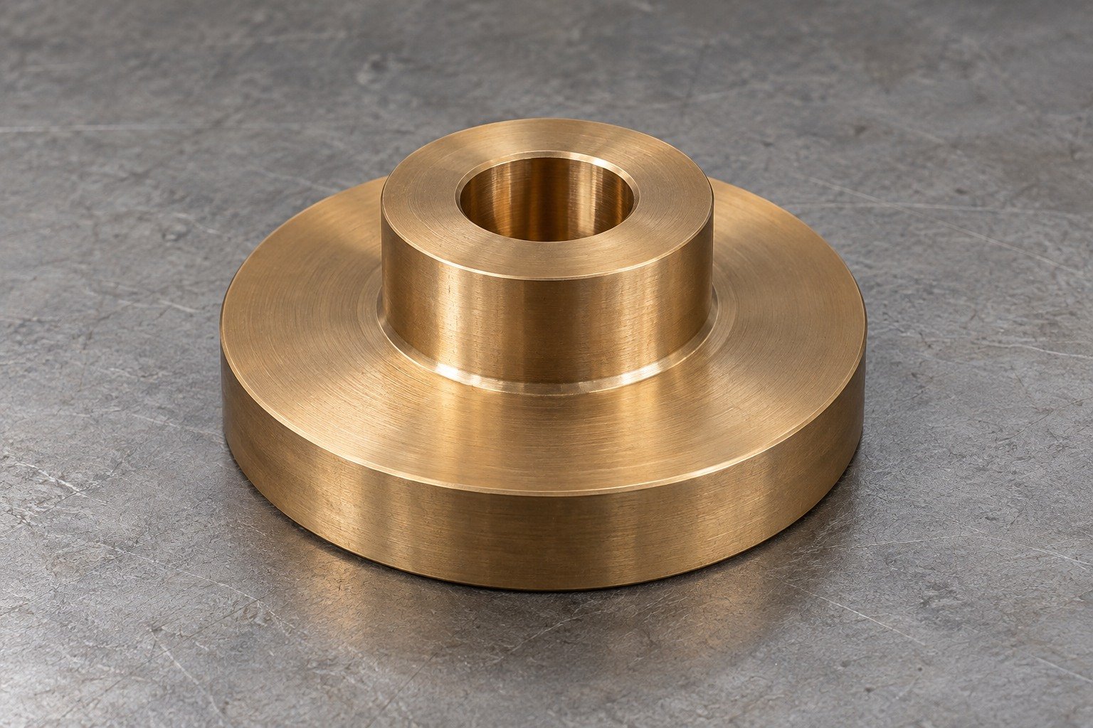 Tin-bronze gear blank concept — illustrative generated component concept