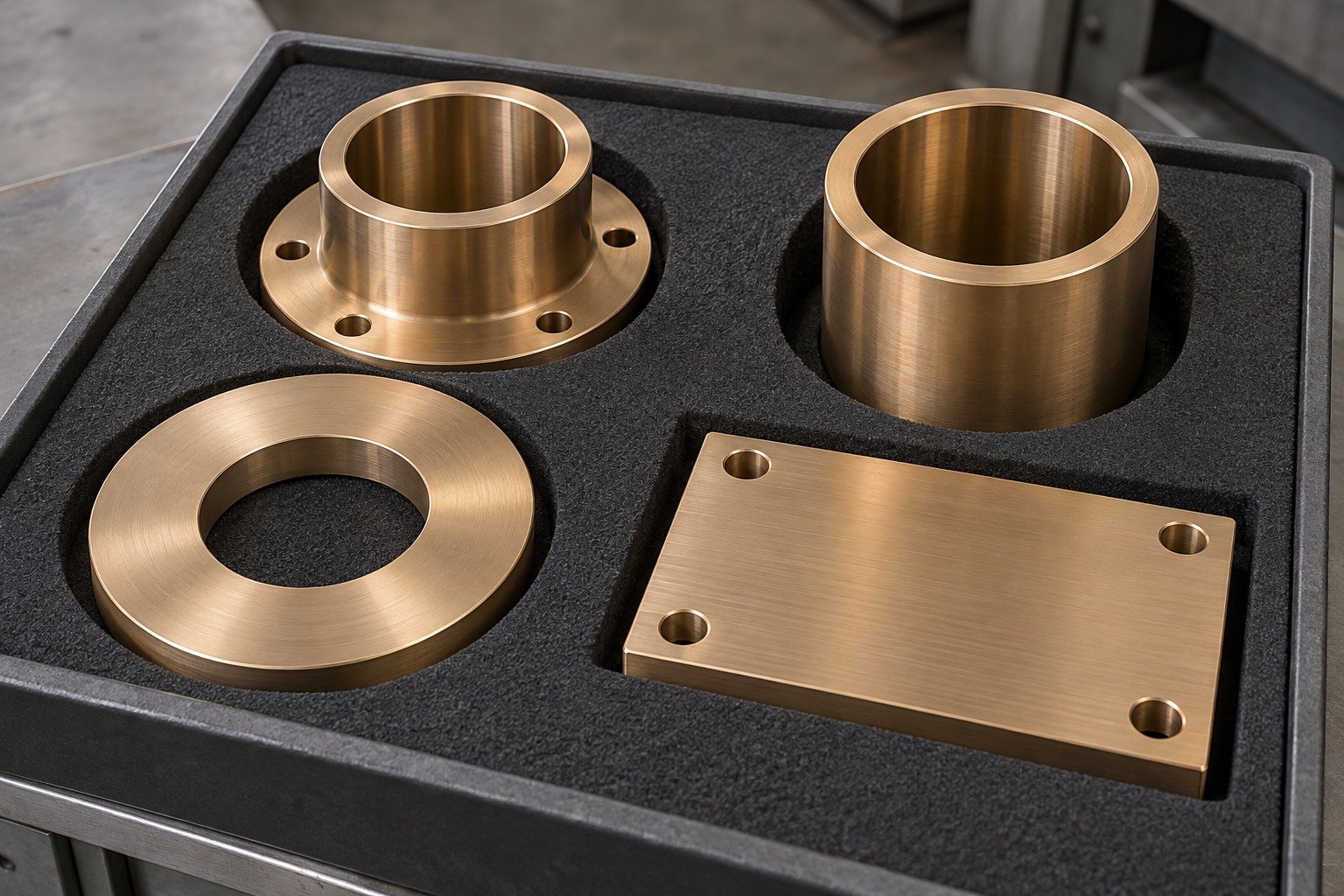 Separate packing of bearing-bronze part concepts — illustrative generated component concept