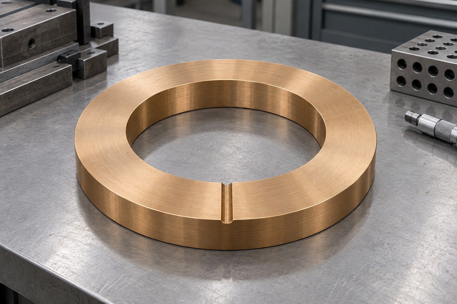 Bearing-bronze thrust washer concept — illustrative generated component concept