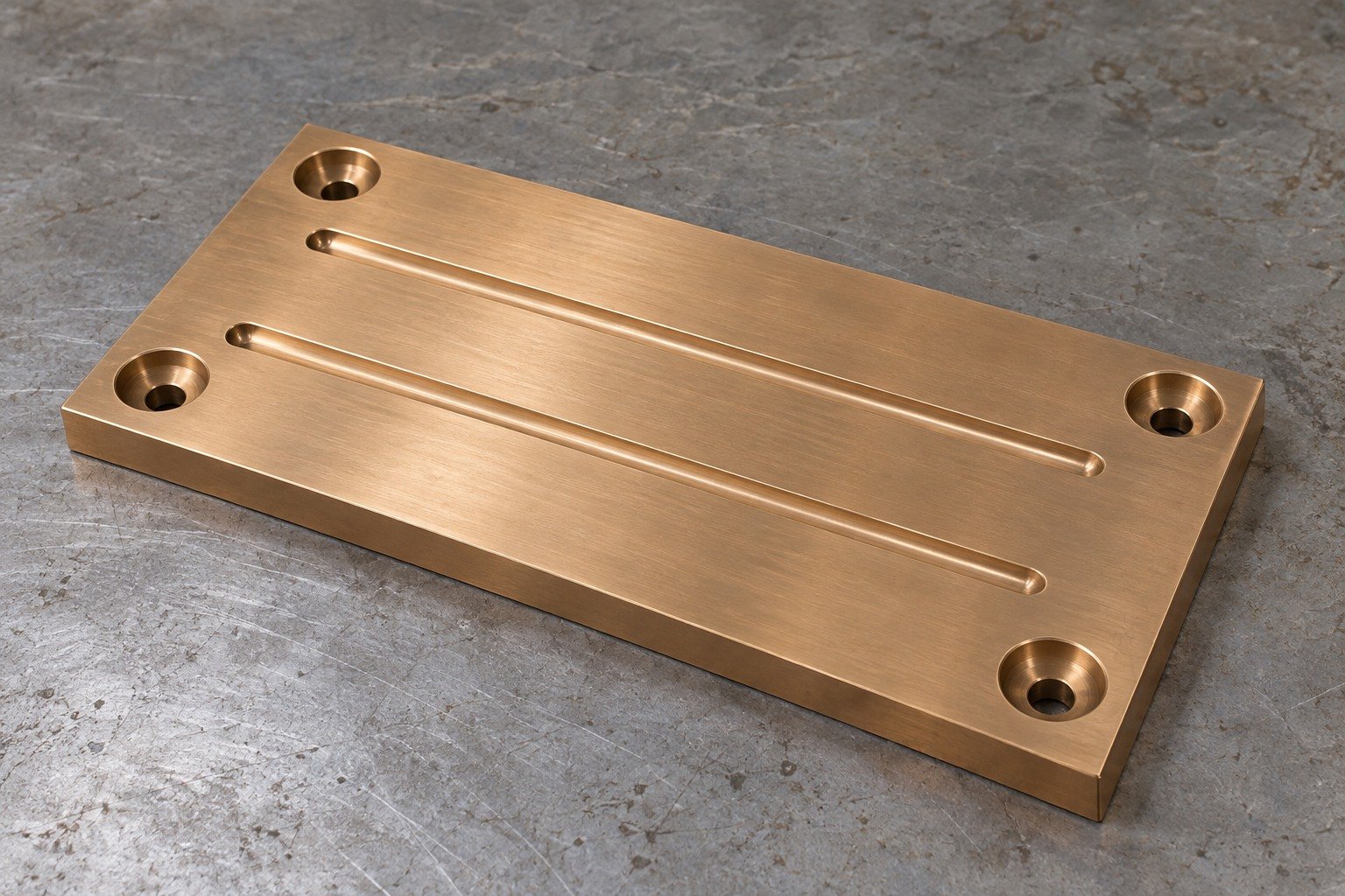 Bearing-bronze wear plate concept — illustrative generated component concept