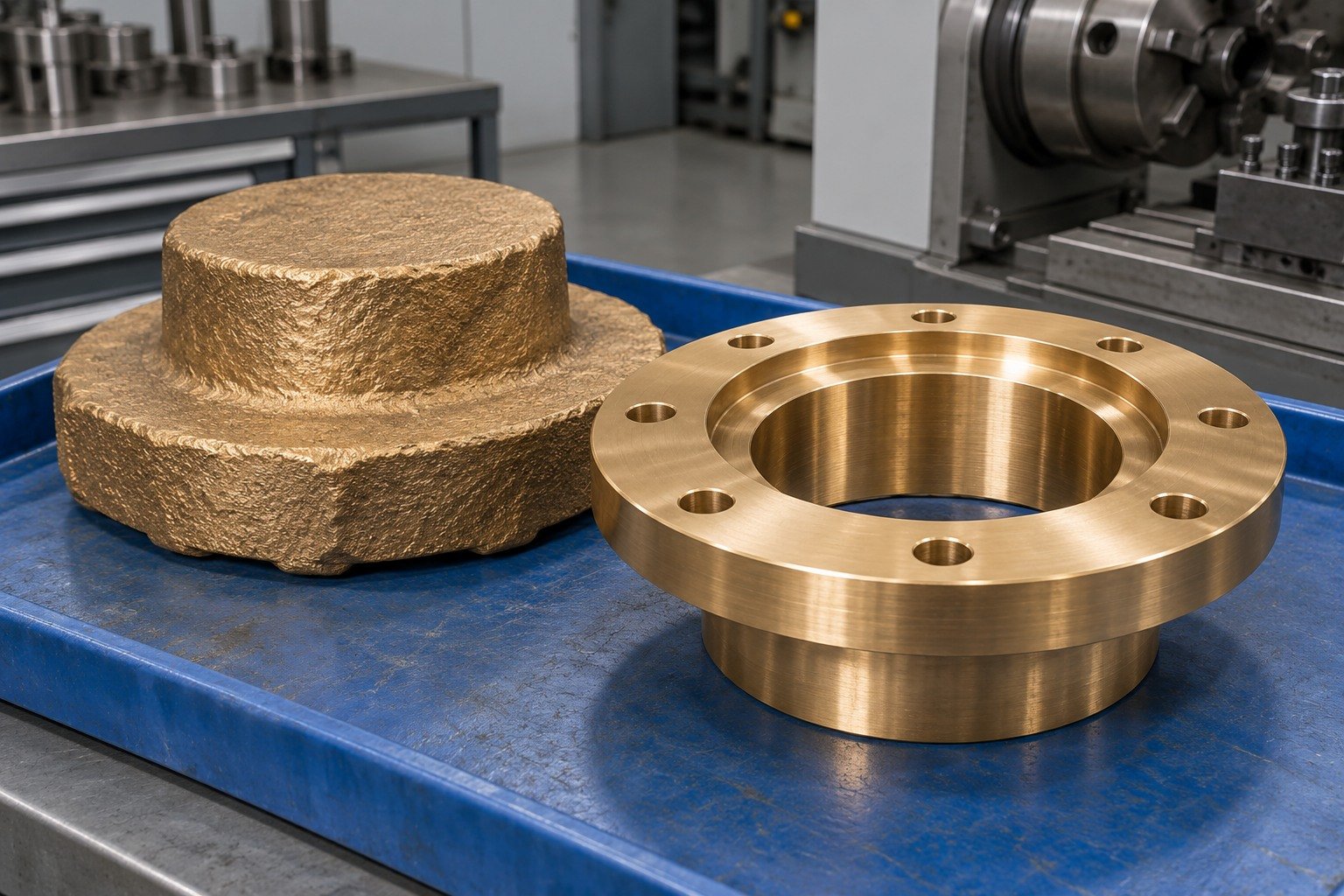 Aluminum-bronze conical valve seat stock-route review — illustrative generated component concept