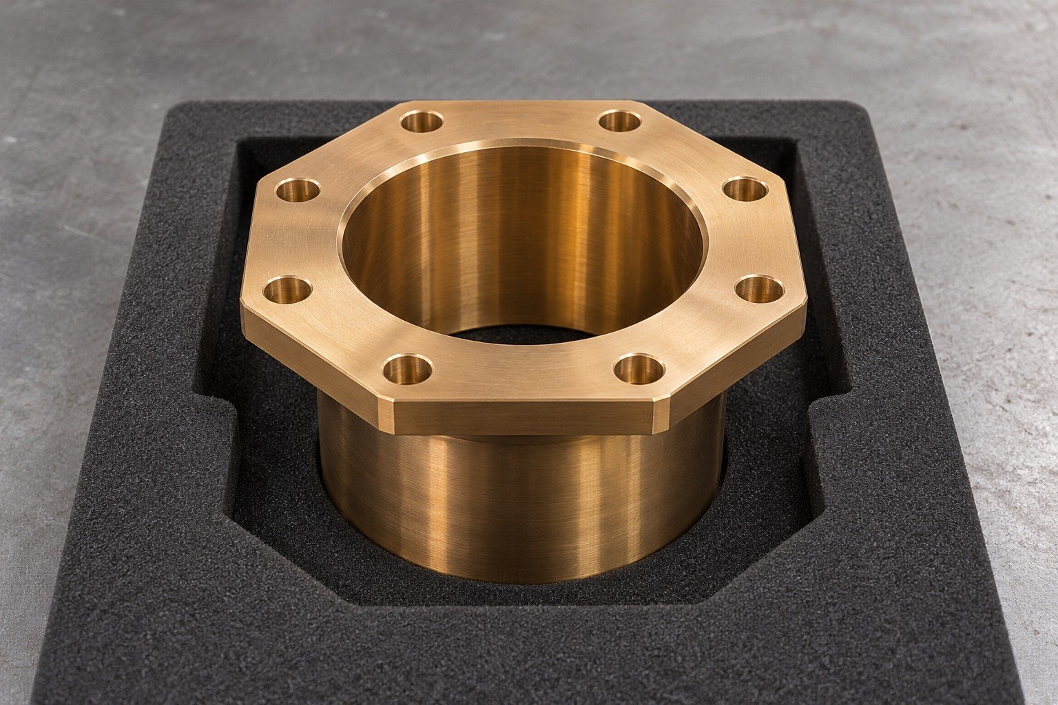 Individual protective packing of nickel-aluminum bronze bushing — illustrative generated component concept
