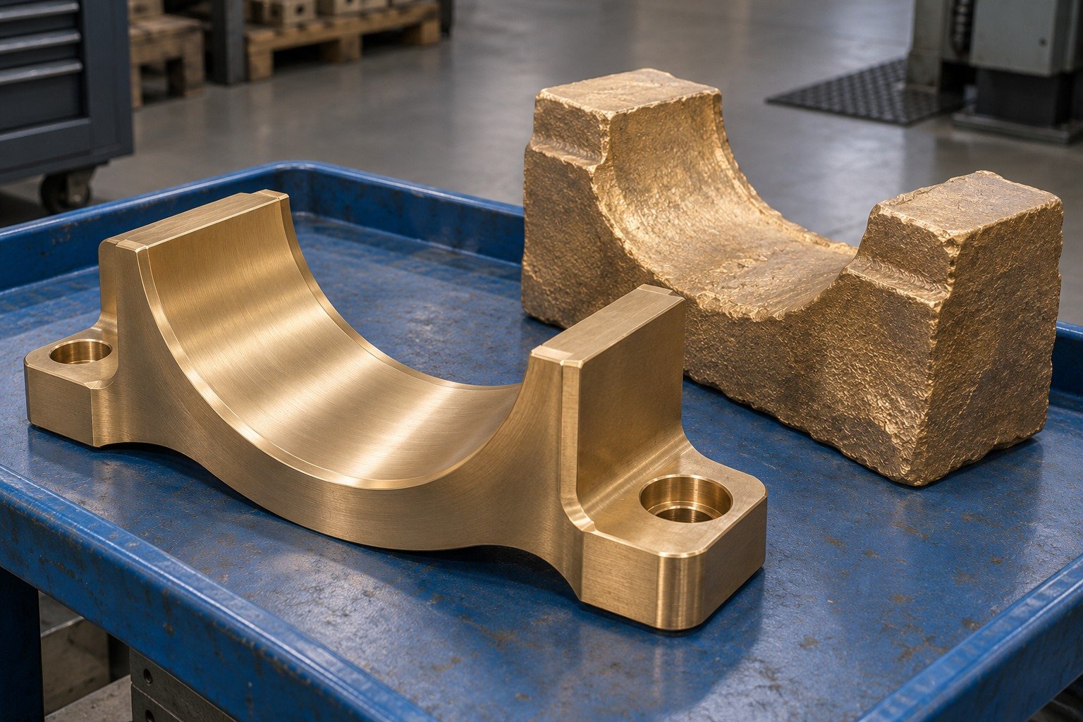 Nickel-aluminum bronze quarter bearing segment stock-route review — illustrative generated component concept