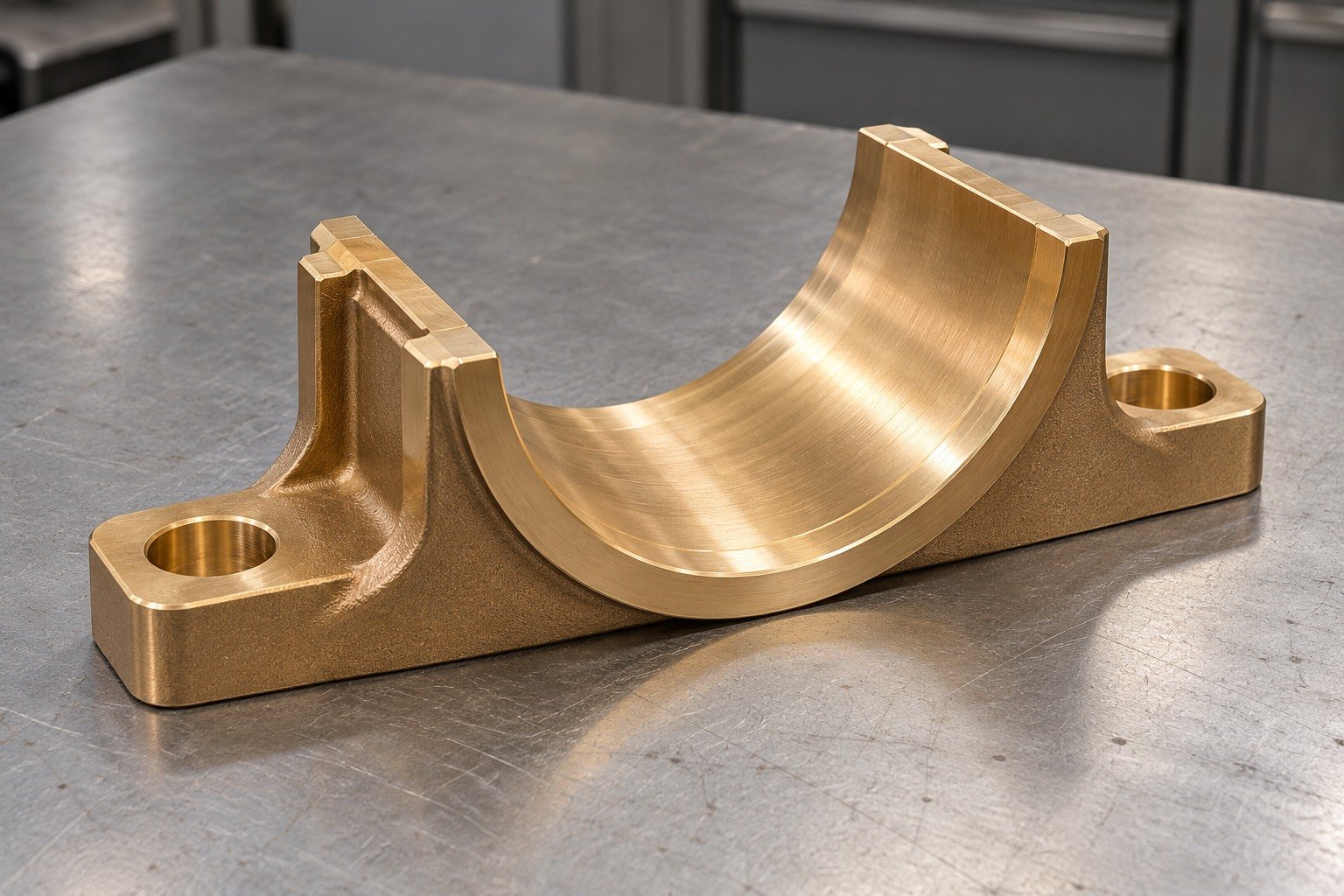 Nickel-aluminum bronze quarter bearing segment concept — illustrative generated component concept