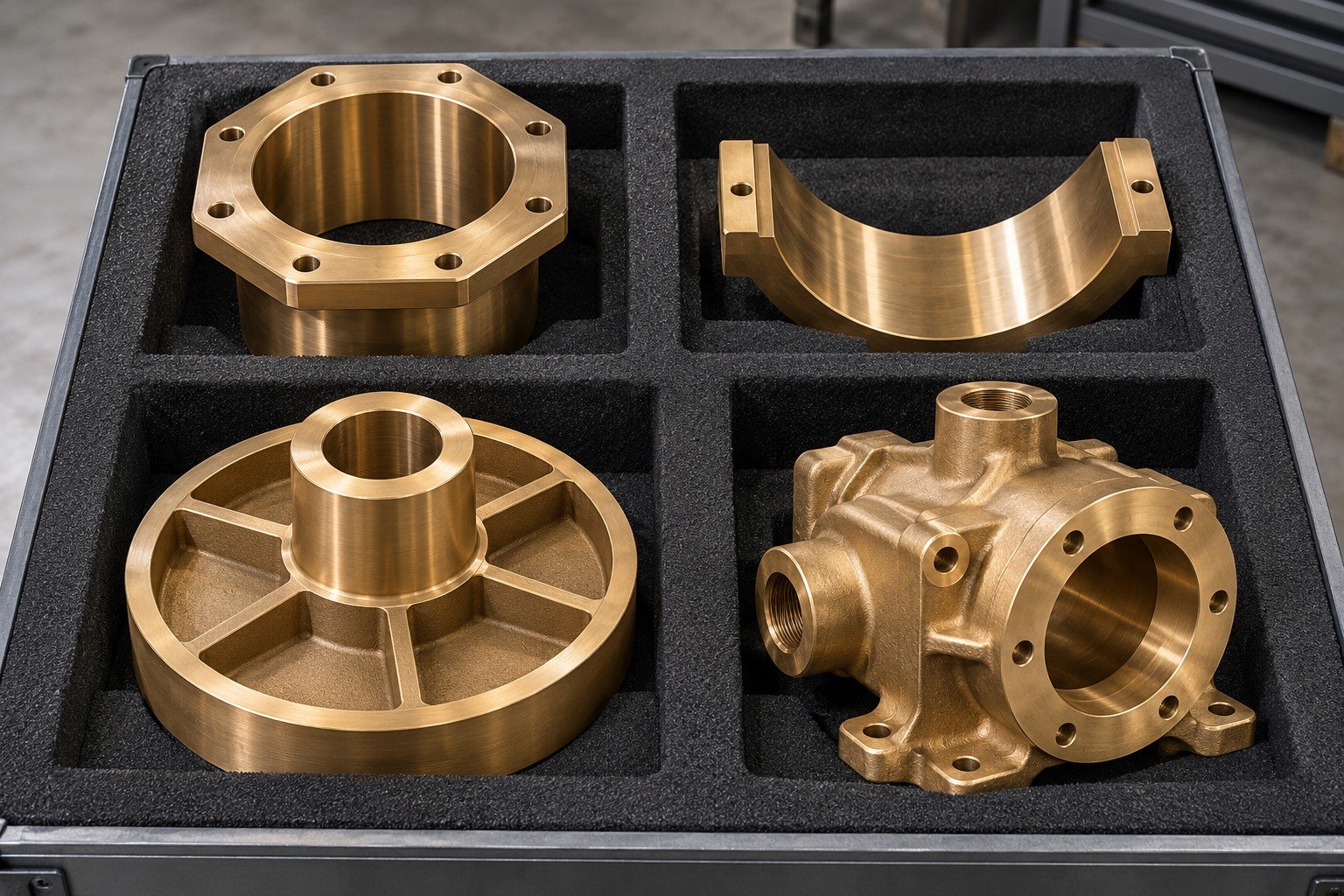 Separate protection of nickel-aluminum bronze functional-part concepts — illustrative generated component concept