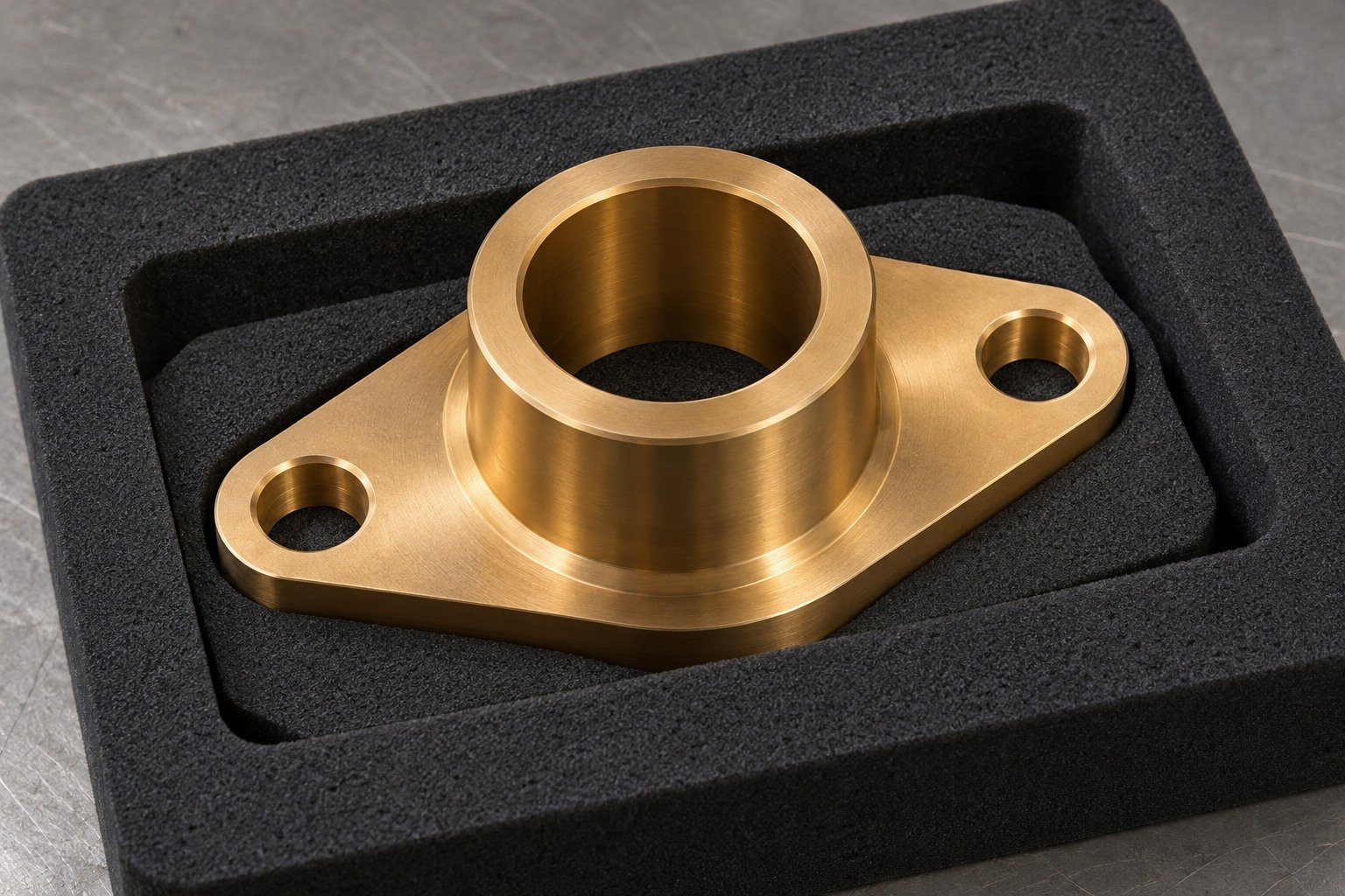 Individual protection of nickel-aluminum bronze diamond-flange bushing — illustrative generated component concept
