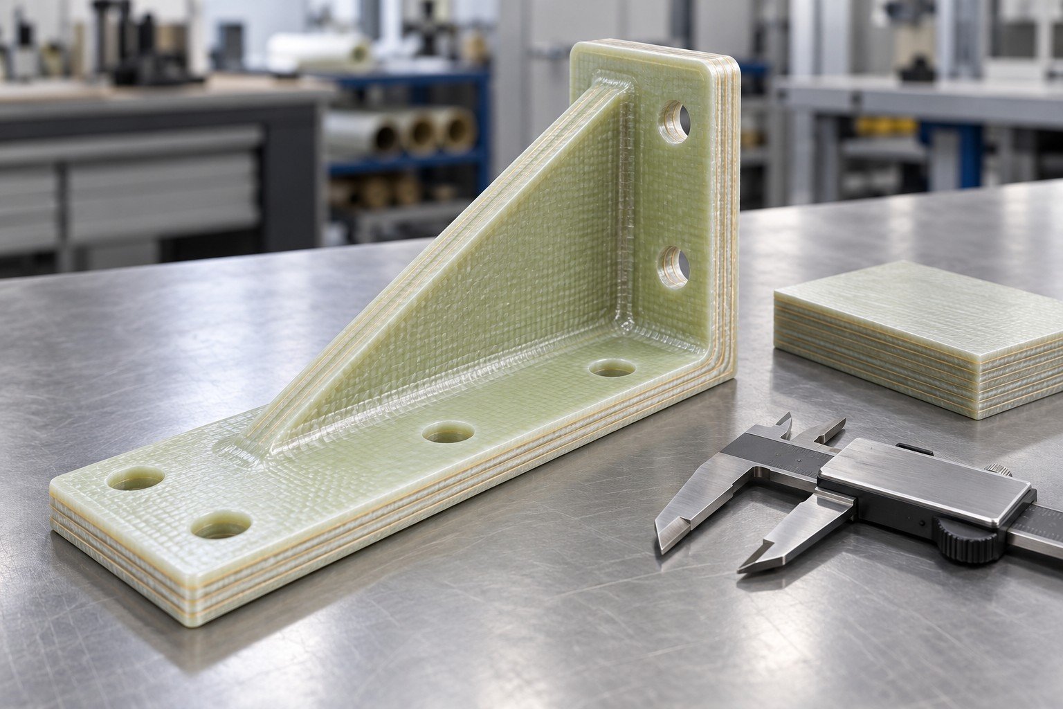 Composite material & part records review — illustrative generated concept