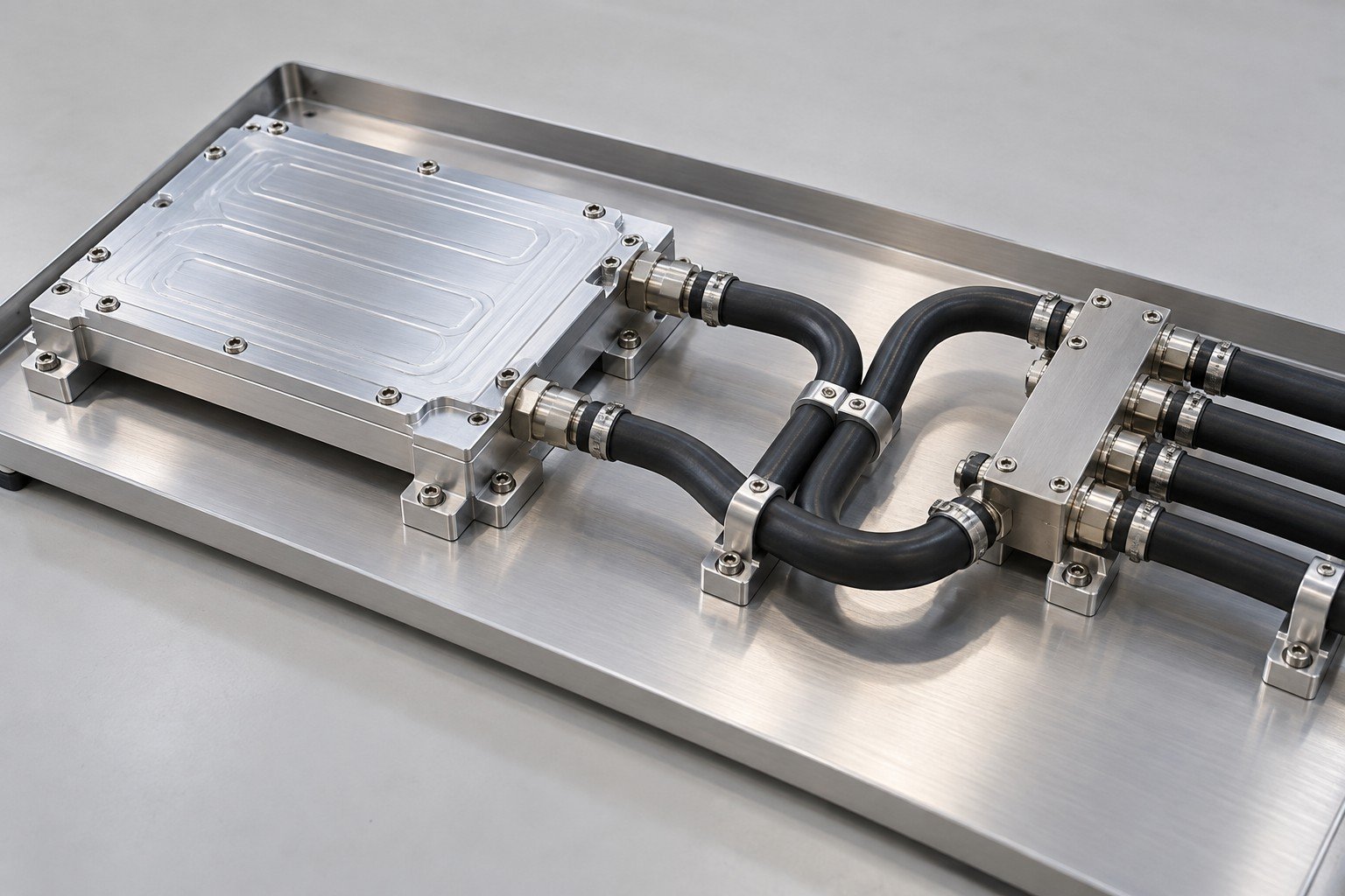 Illustrative cooling loops & assemblies assembly concept, not a customer part