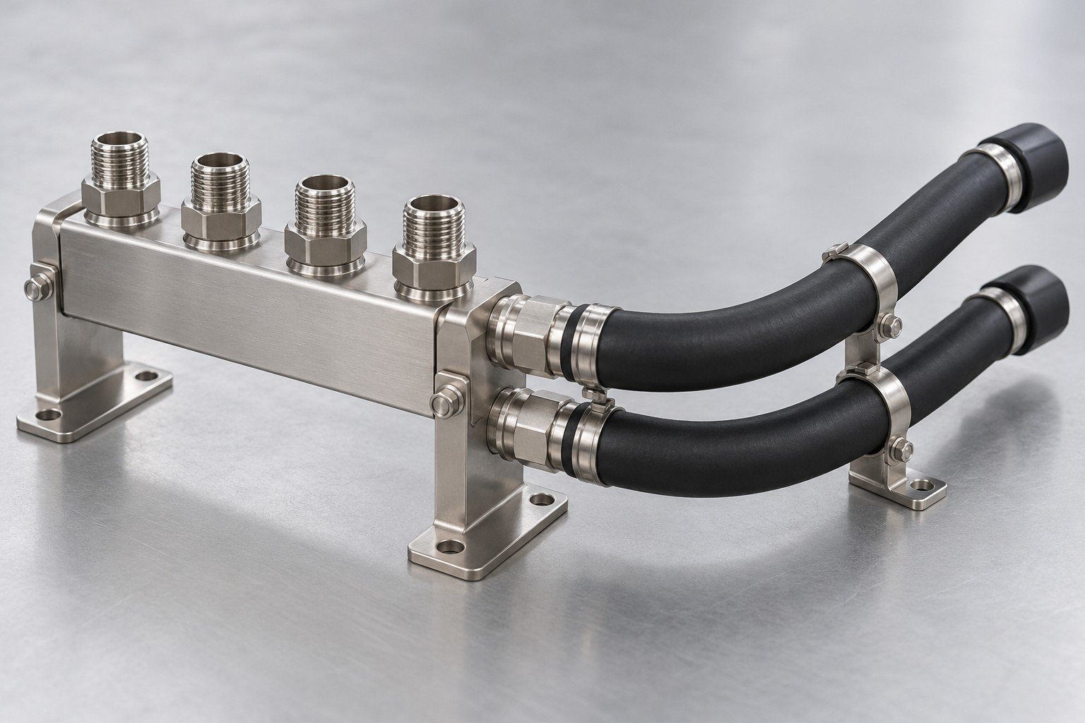 Illustrative manifold subassemblies concept, not documentary company or customer photography