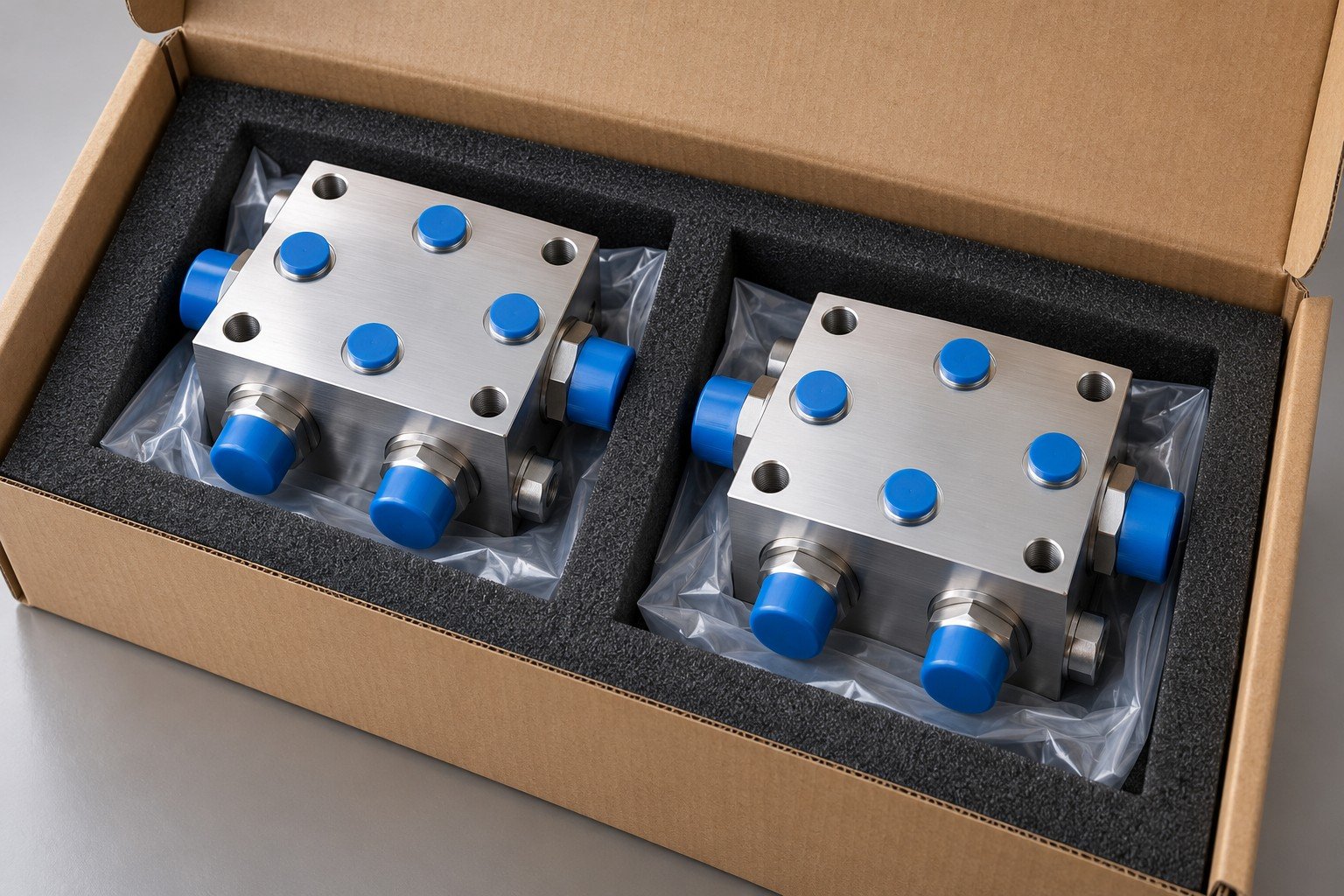Illustrative enclosed passages on a cooling manifold concept, not documentary company or customer photography