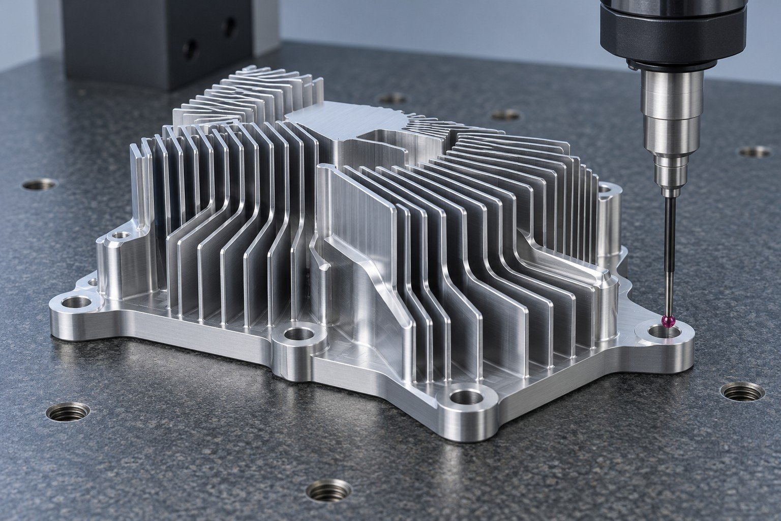 Illustrative finished heat sink dimensional inspection concept
