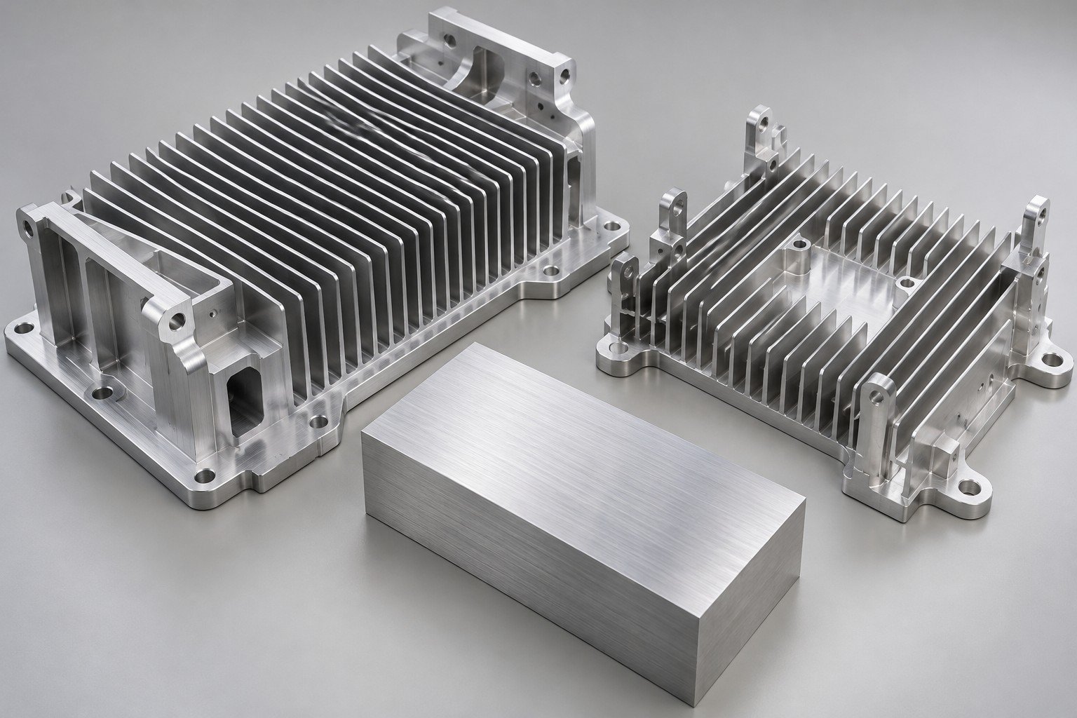 Illustrative custom heat sinks material & mass review concept; not documentary company or customer photography