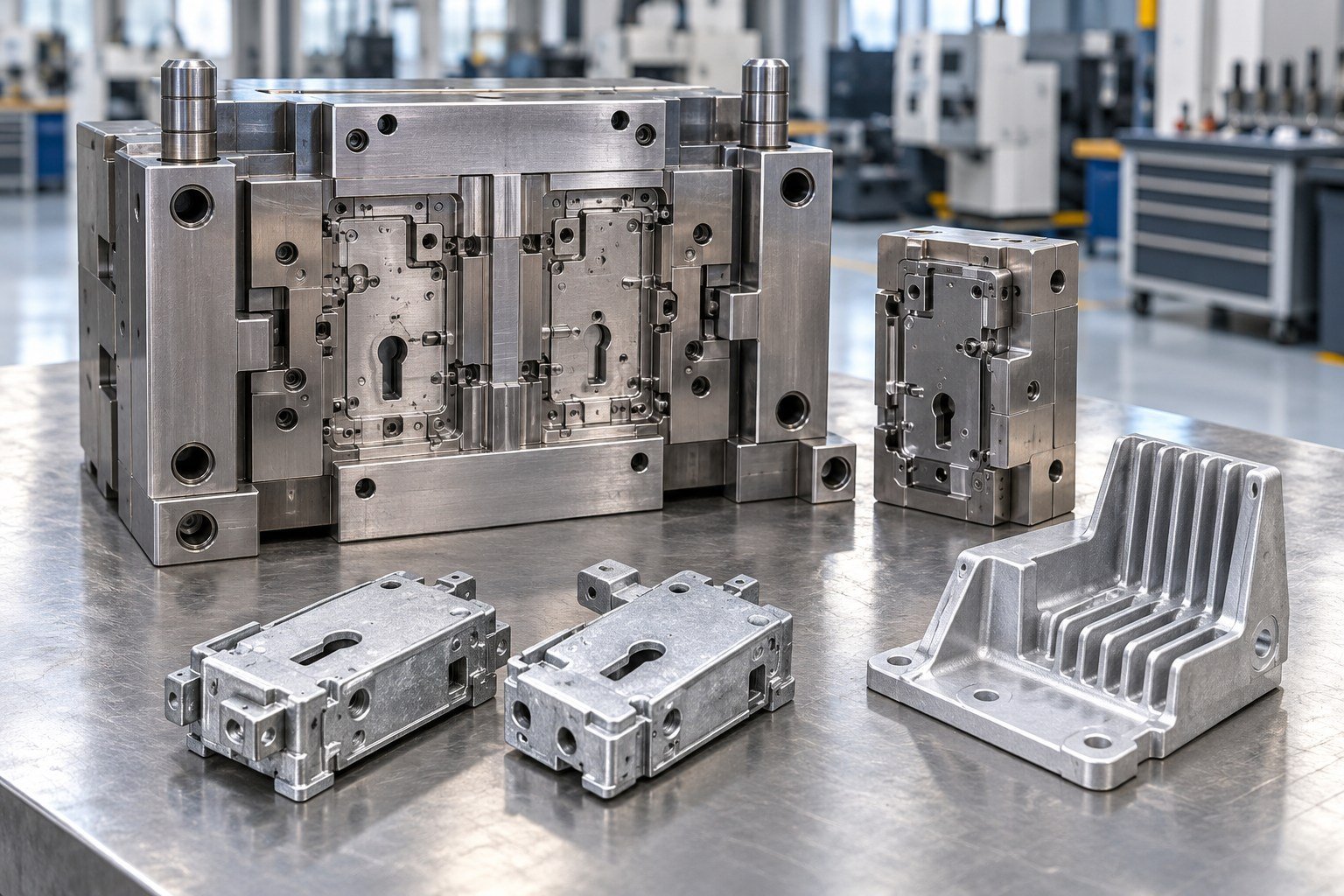 Casting tooling and sample review set — illustrative casting tooling concept