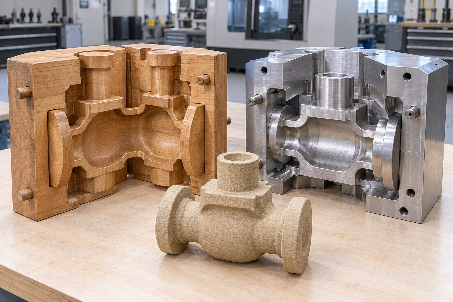Define Your Pattern and Core-Box Package — illustrative casting tooling concept