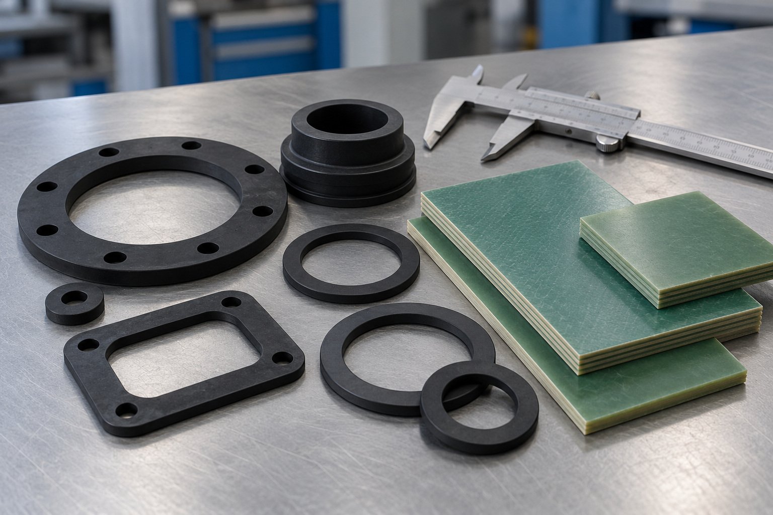 Seals, gaskets and laminate components for receiving inspection — illustrative generated concept