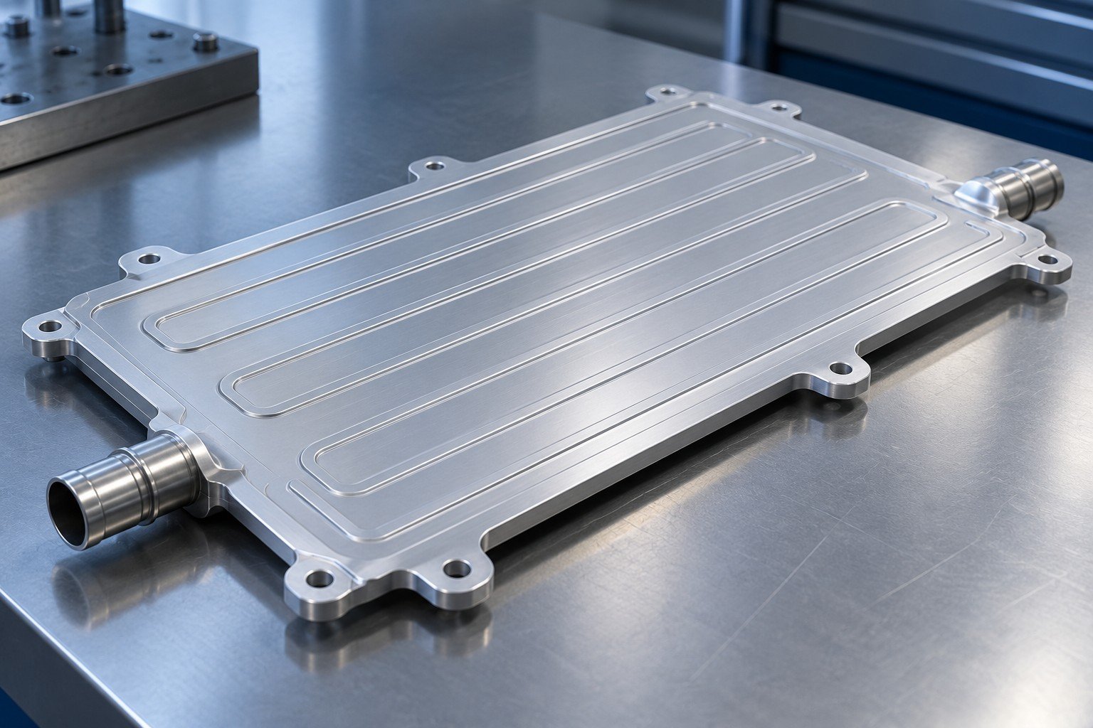 Illustrative battery cold plates concept; not documentary customer photography