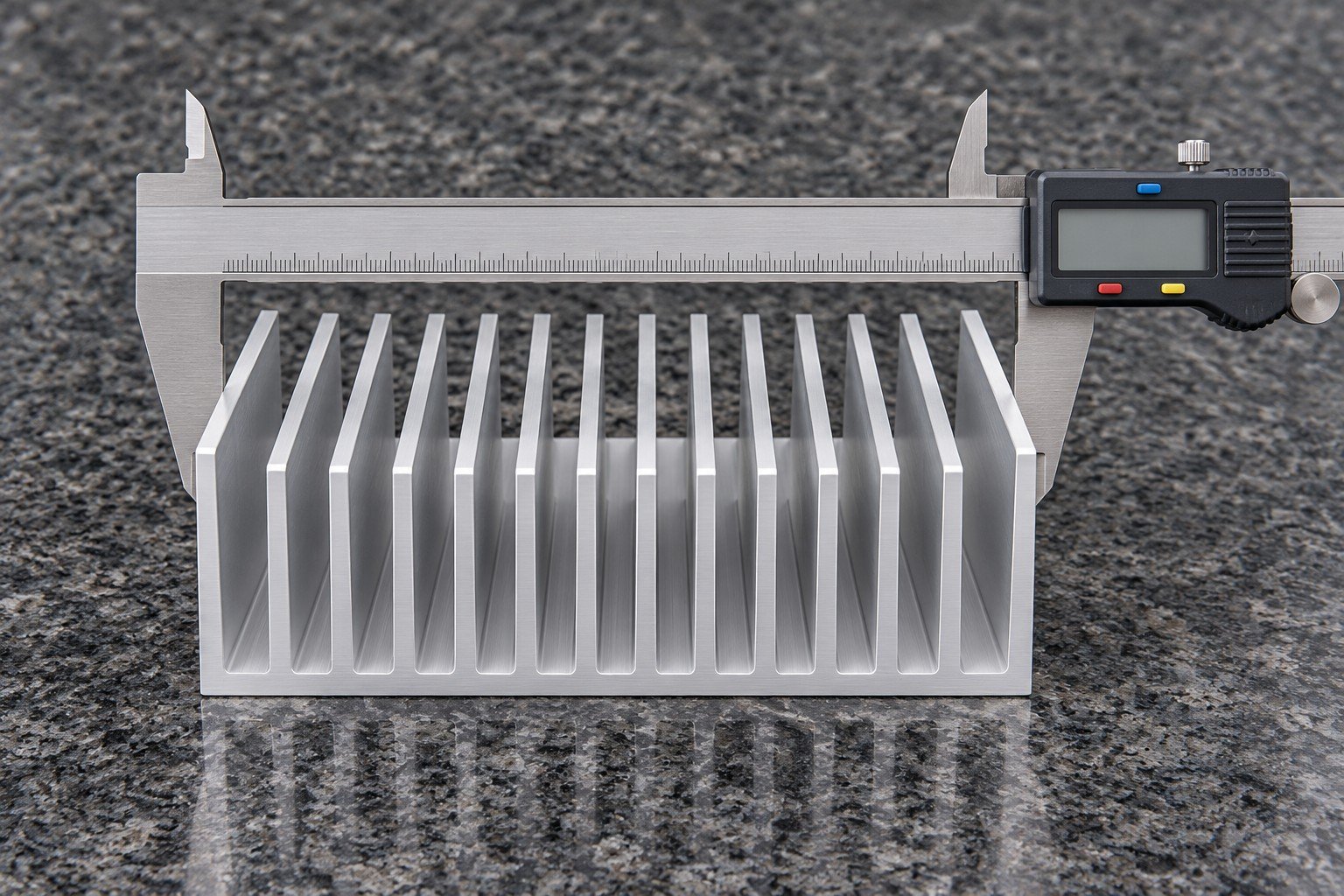 Illustrative finished heat sink dimensional inspection concept