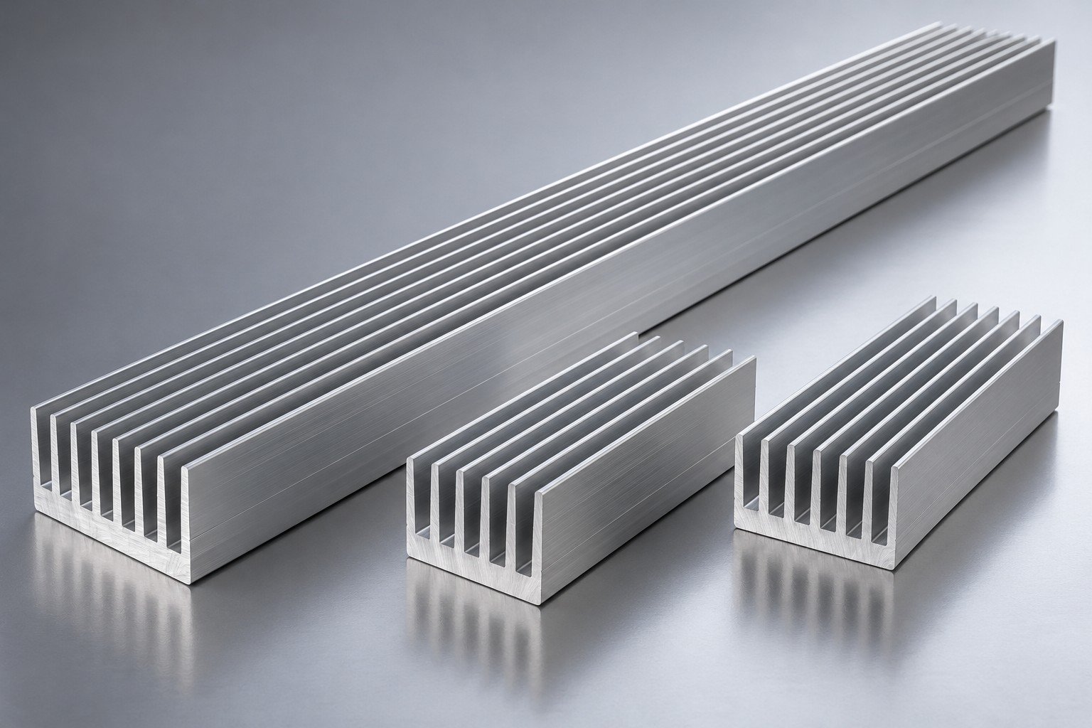 Illustrative extruded heat sinks concept