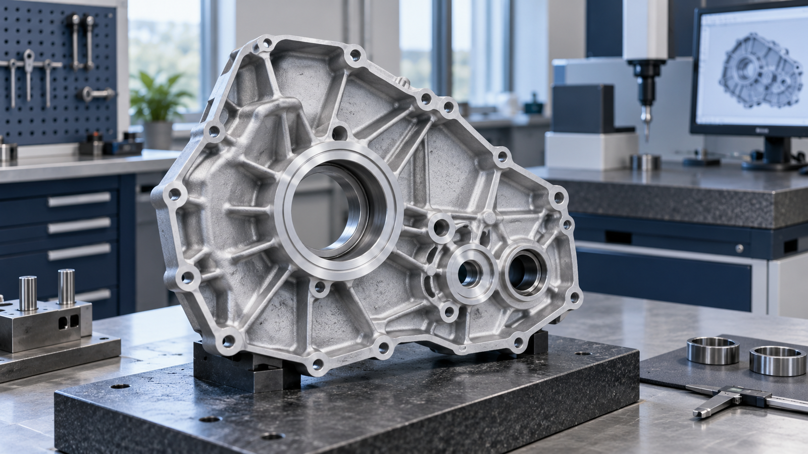 Illustrative die casting part for process-specific dimensional review
