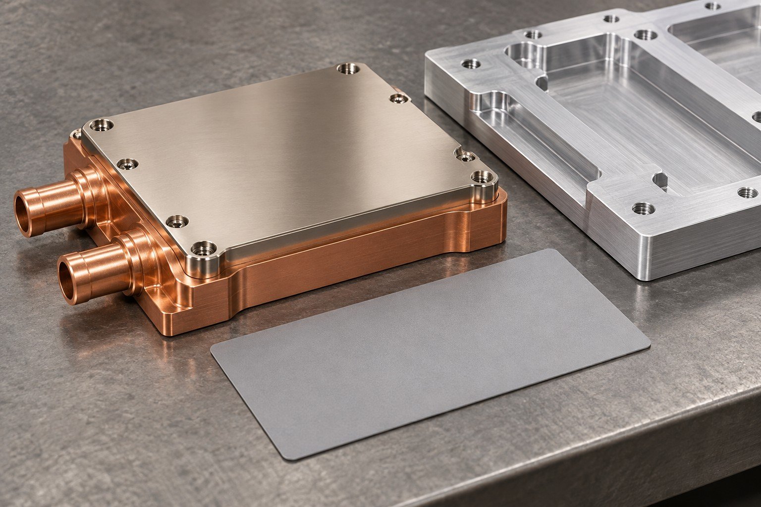 Illustrative contact and mounting review for fiber laser cooling components; not documentary customer photography