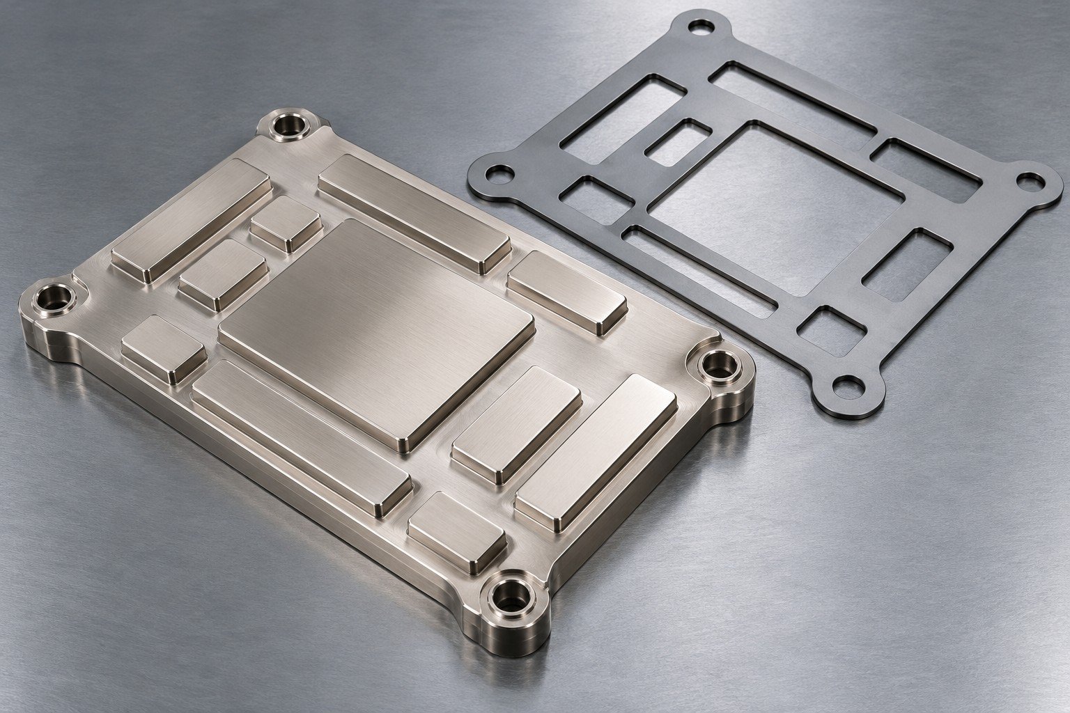 Illustrative package contact review for processor cooling components concept, not documentary company or customer photography
