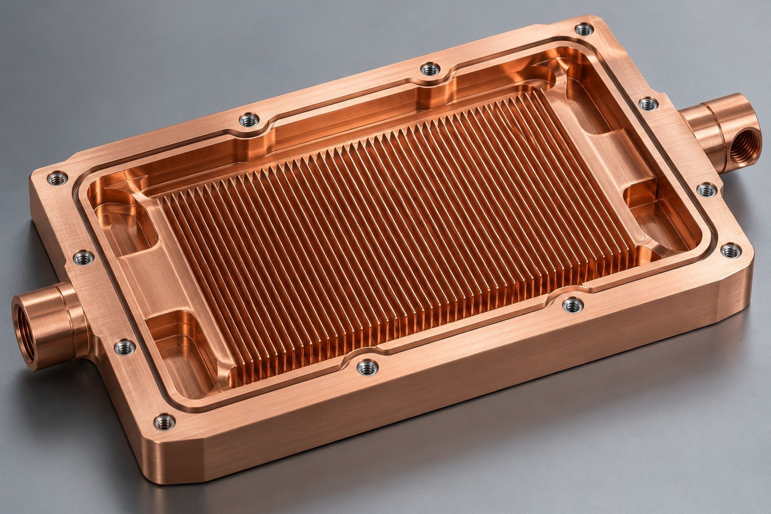 Illustrative machined passage base concept, not documentary company or customer photography