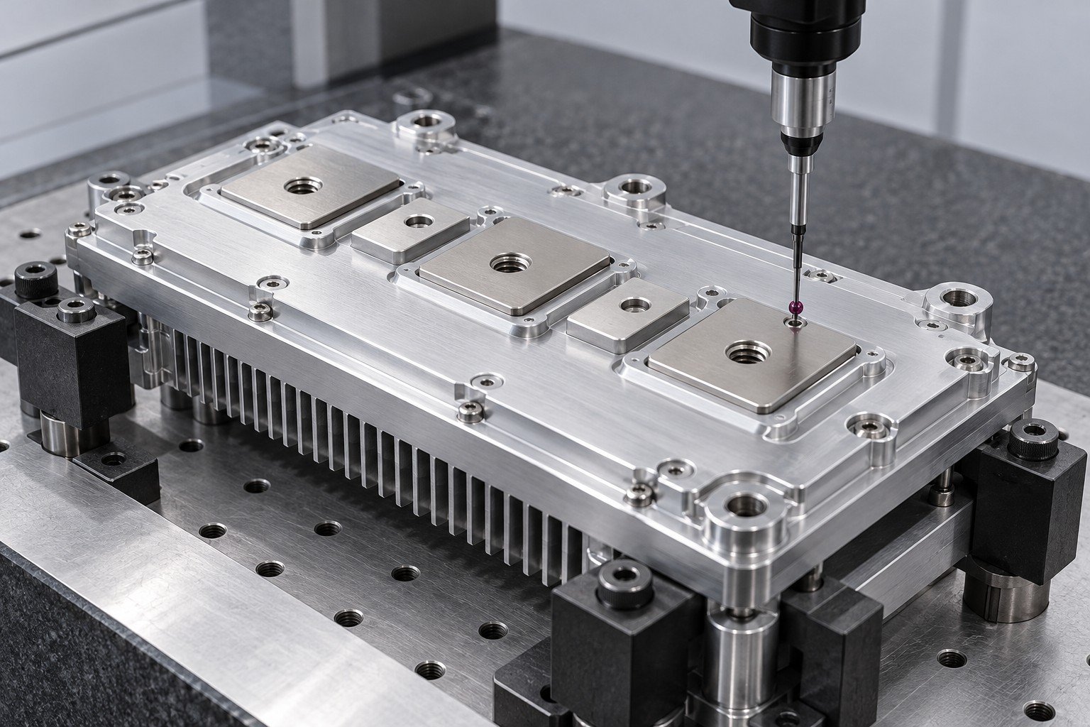 Illustrative igbt cooling dimensional inspection concept, not a customer part