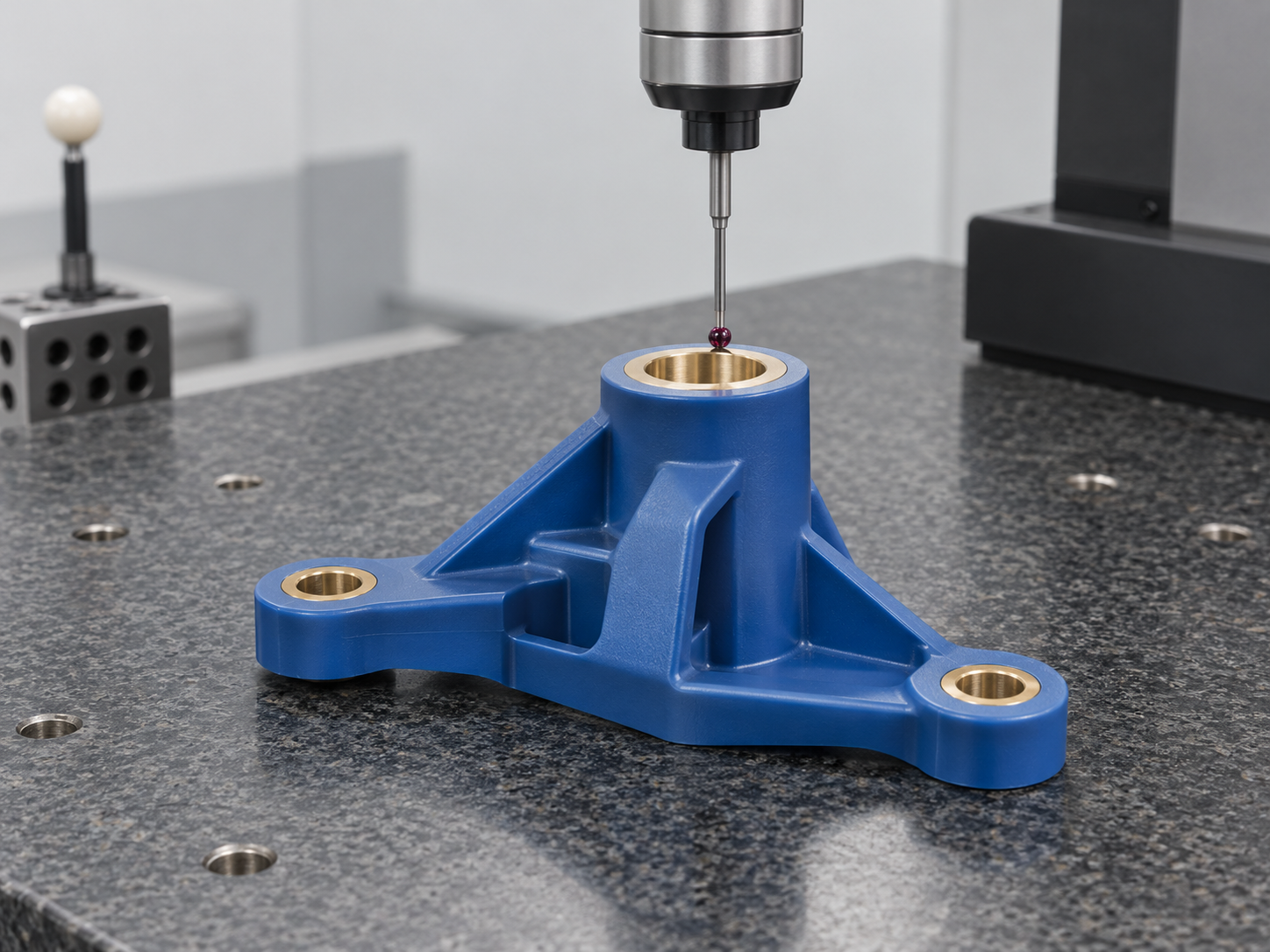 Illustrative inspection concept; not an LK MFG equipment photograph. Molded Samples
