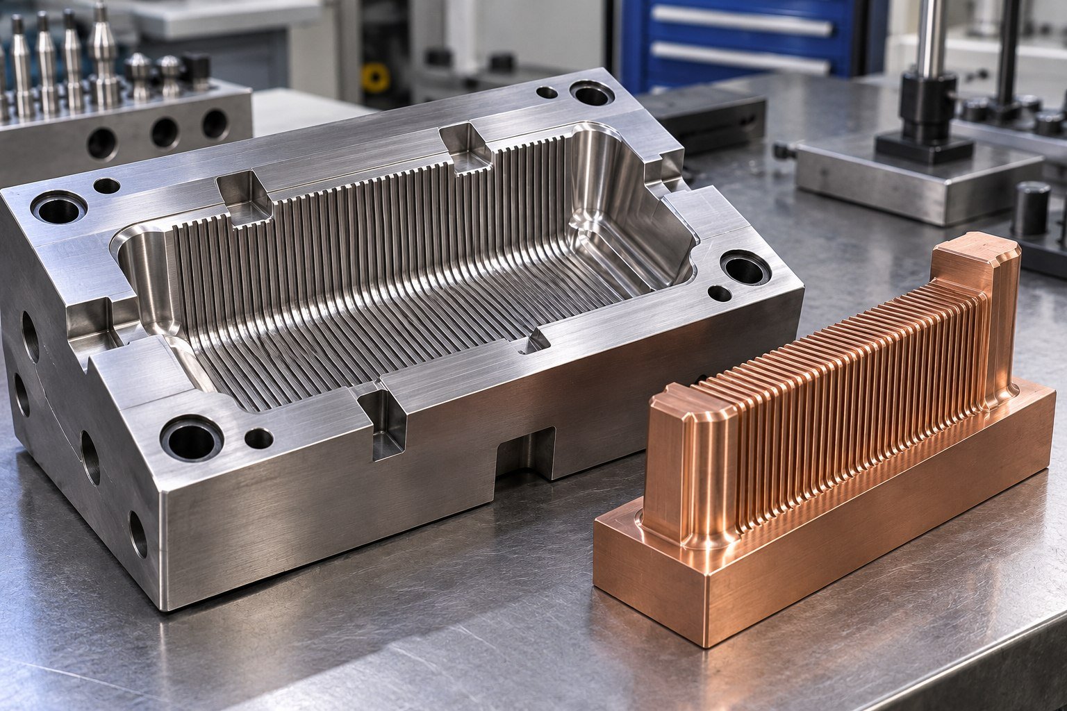 EDM & Fine Features — illustrative tooling concept