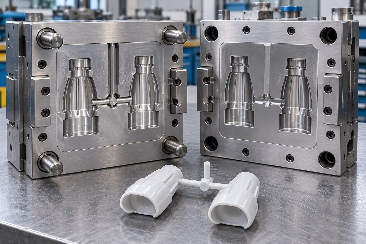 Gate & Sprue Detail — illustrative tooling concept