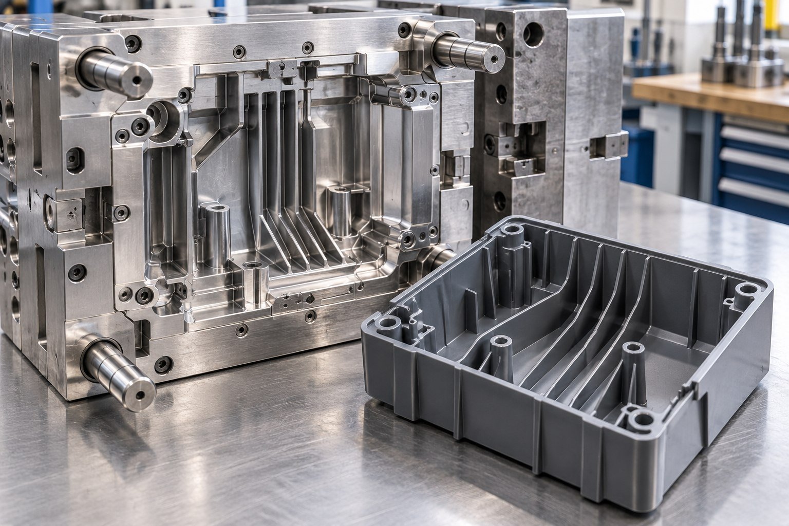Review Steel-Safe Wall Decisions — illustrative injection mold tooling concept