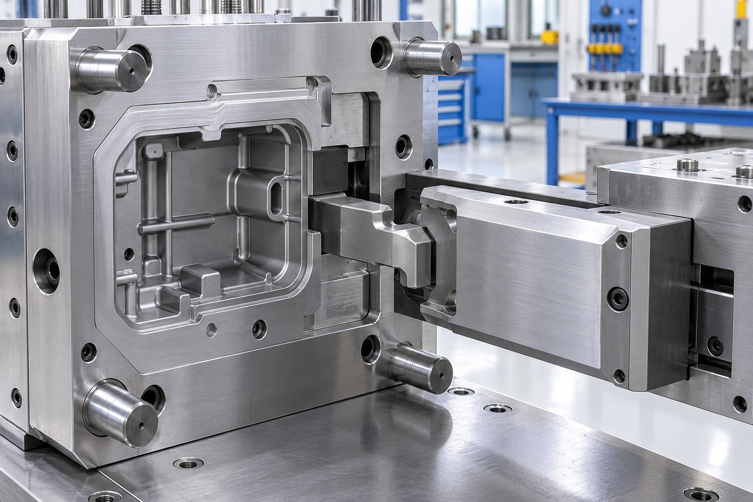 Define Your Moving Tool Components — illustrative injection mold tooling concept