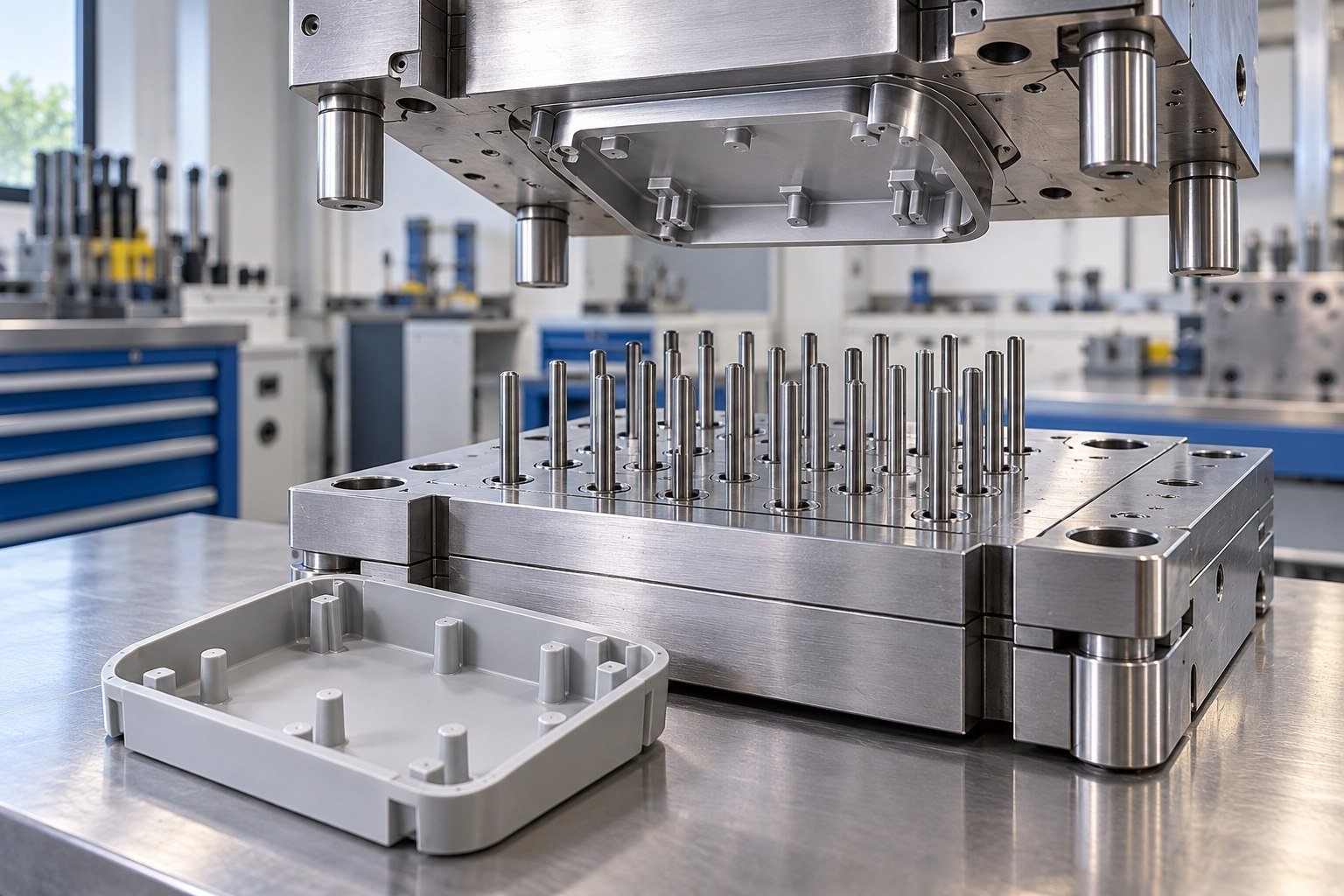 Support Your Part During Release — illustrative injection mold tooling concept
