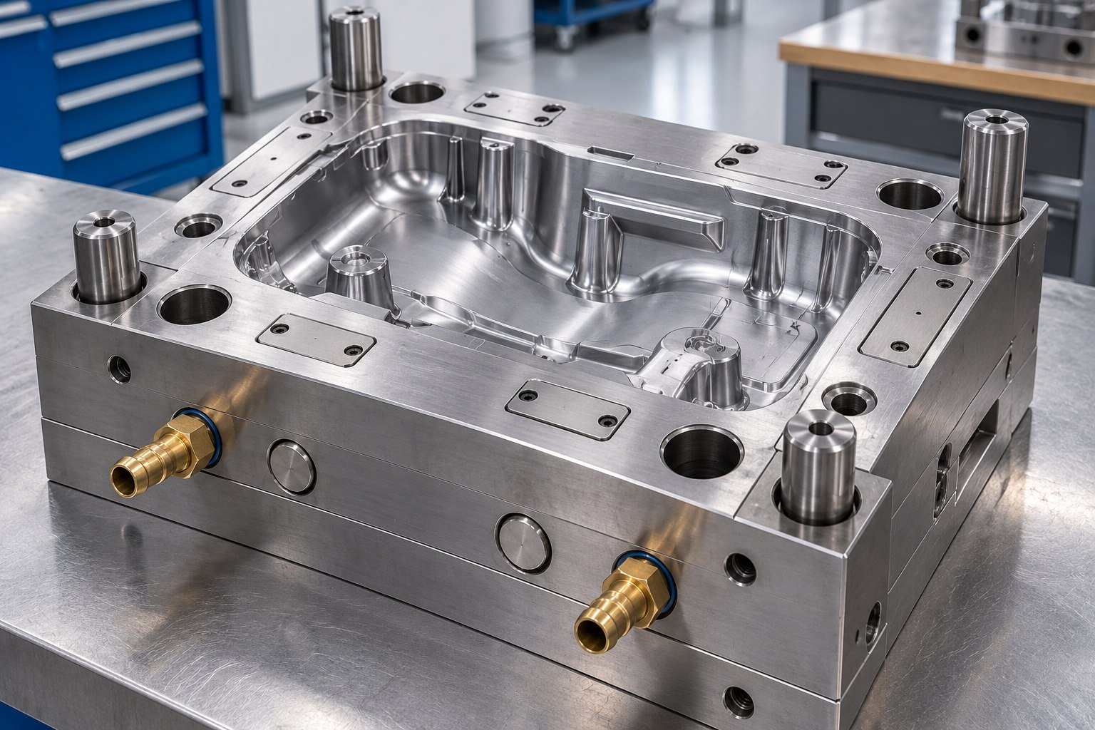 Connect Cooling Design to Stable Trial Conditions — illustrative injection mold tooling concept