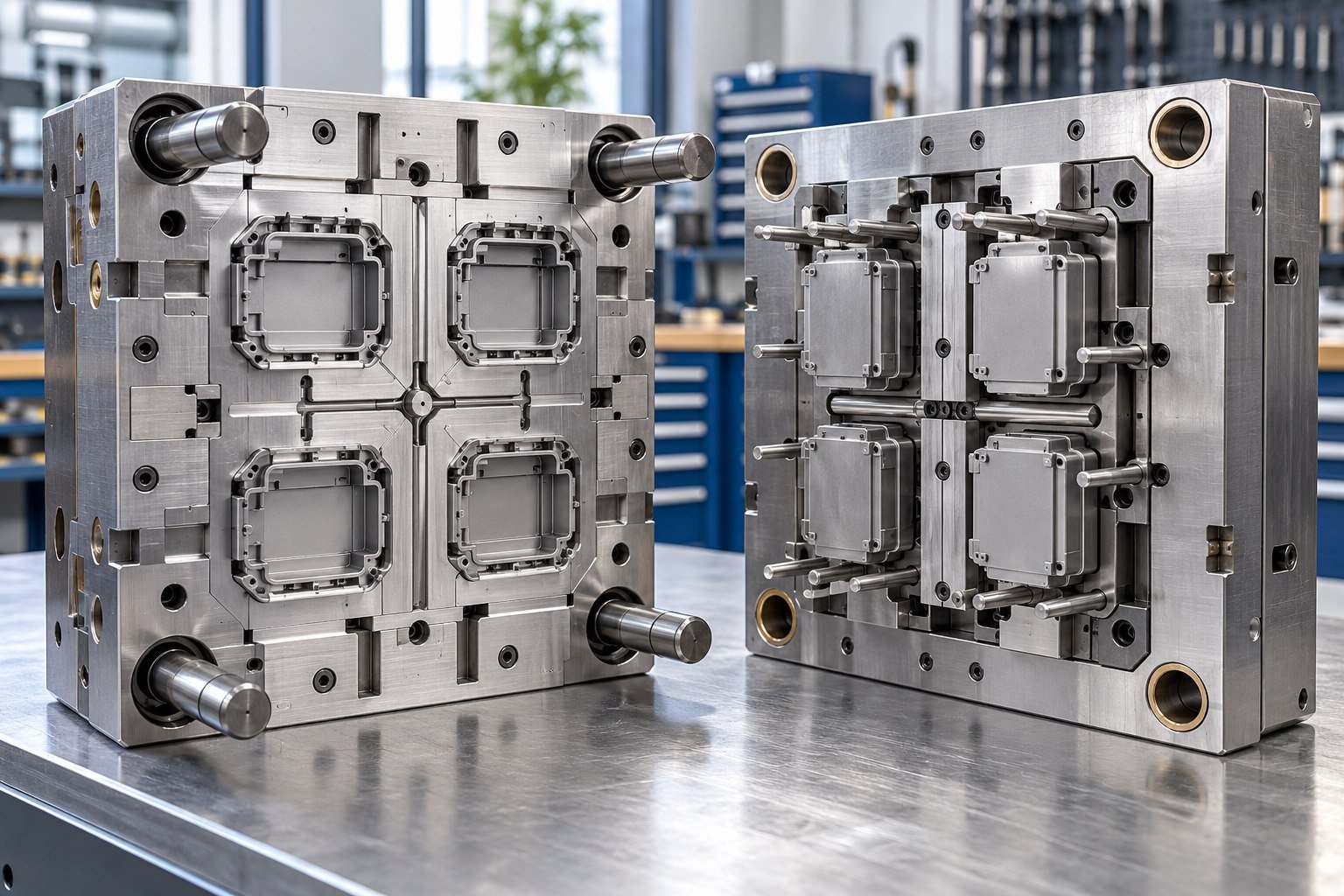 Production Mold — illustrative injection mold tooling concept