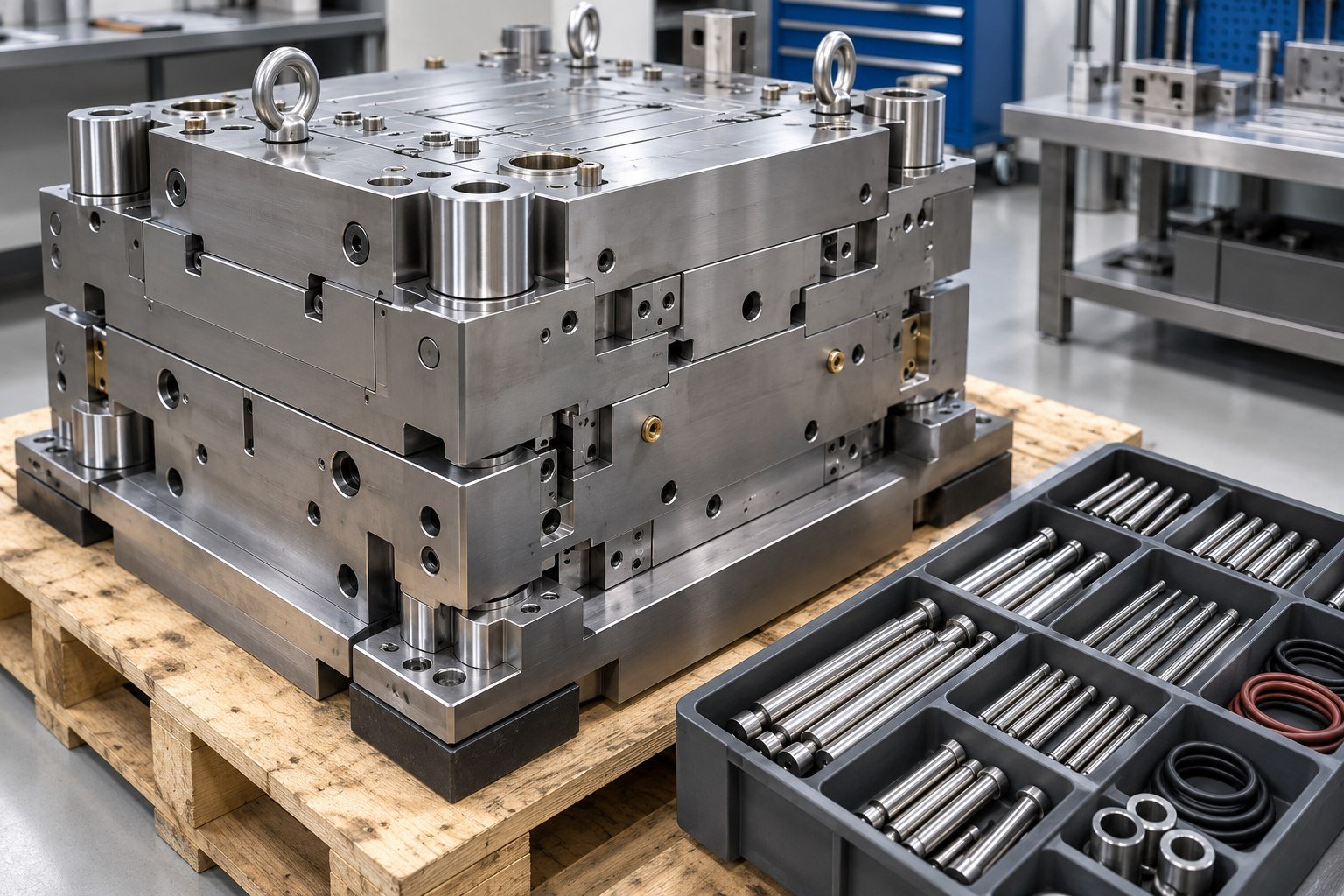 Release Check — illustrative injection mold tooling concept