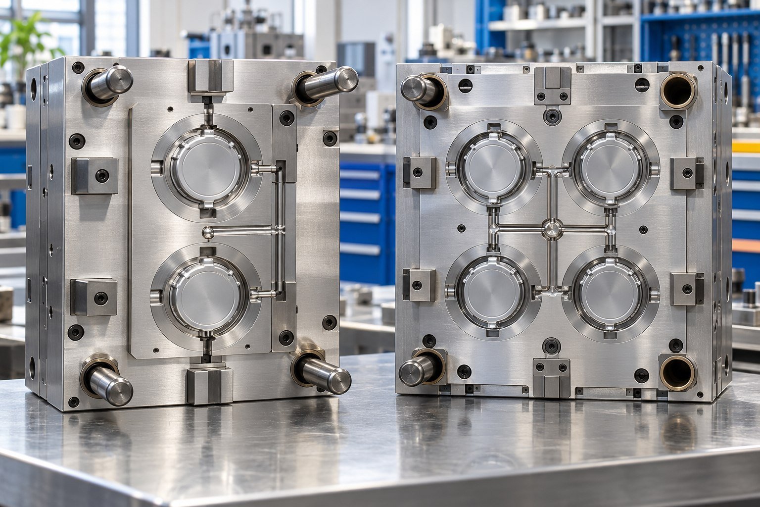 Cavity Layout — illustrative injection mold tooling concept
