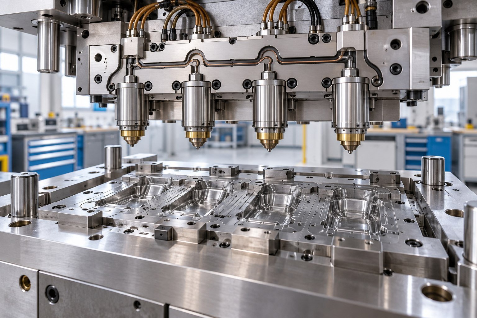Hot Runner — illustrative injection mold tooling concept