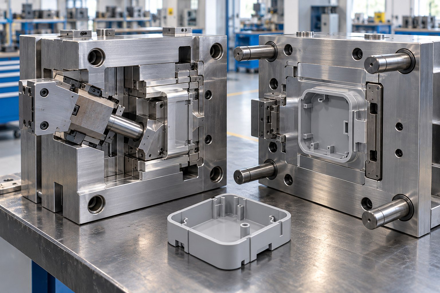 Side Actions — illustrative injection mold tooling concept