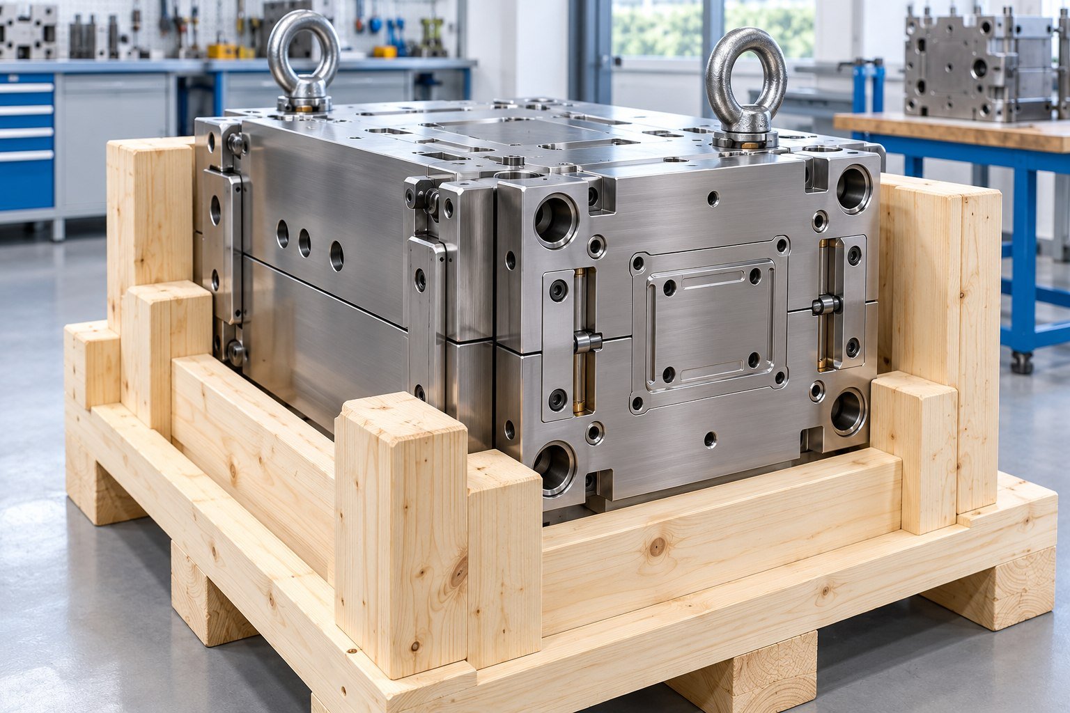 Tool Transfer — illustrative injection mold tooling concept