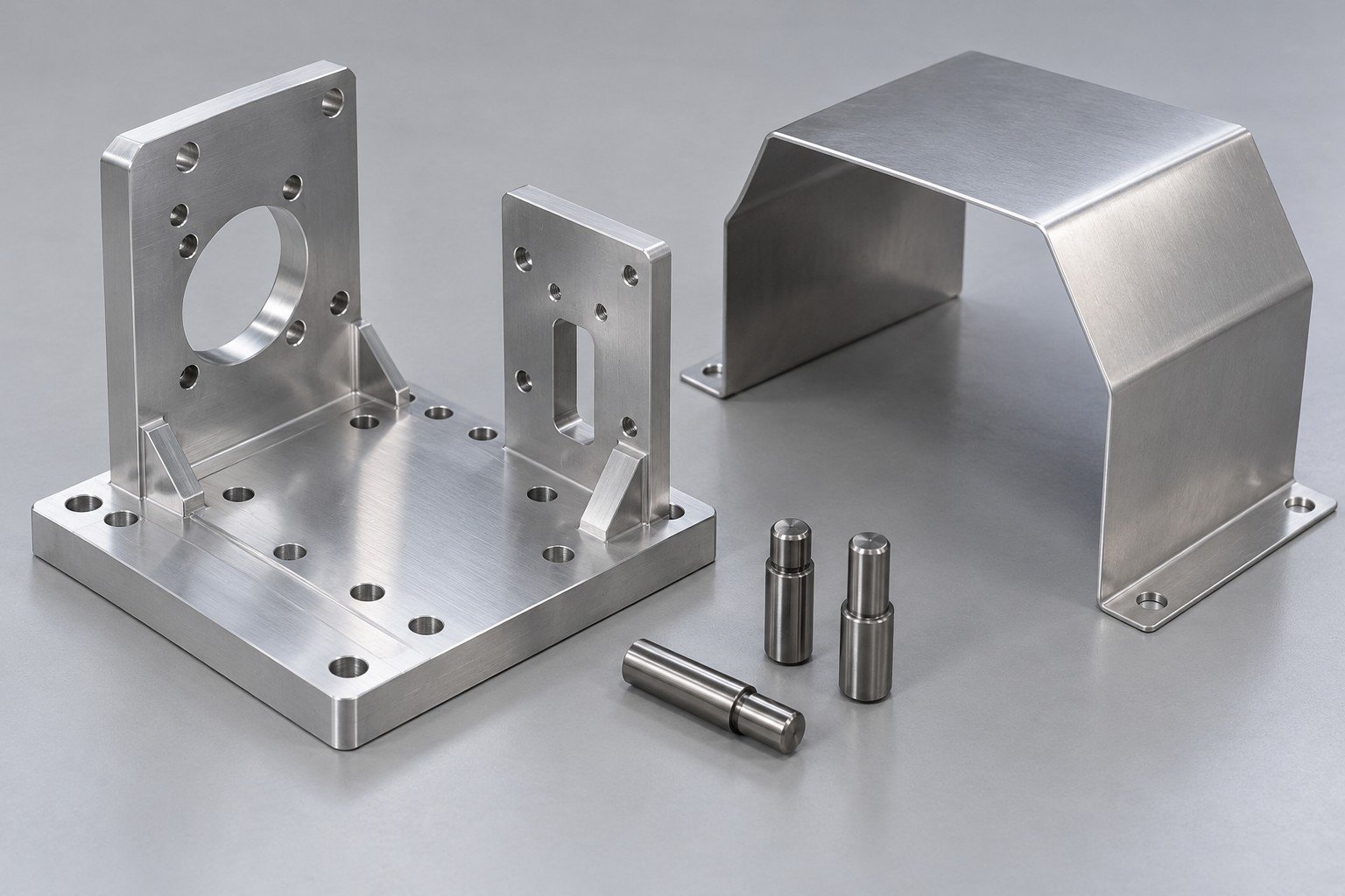 Instrument mounting fixture with separate locator pins and protective cover; illustrative ground-support prototype component concept, not actual company/customer parts or qualification evidence